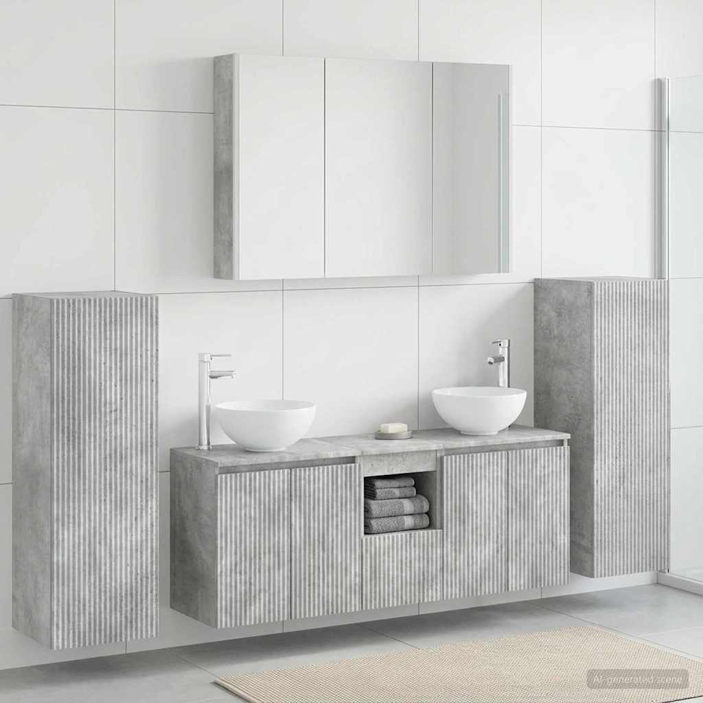 Set namještaja za kupaonicu 6 pcs Betonska siva