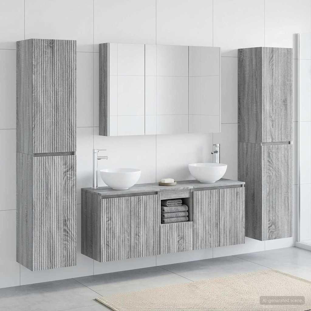 Set namještaja za kupaonicu 6 pcs Siva Sonoma