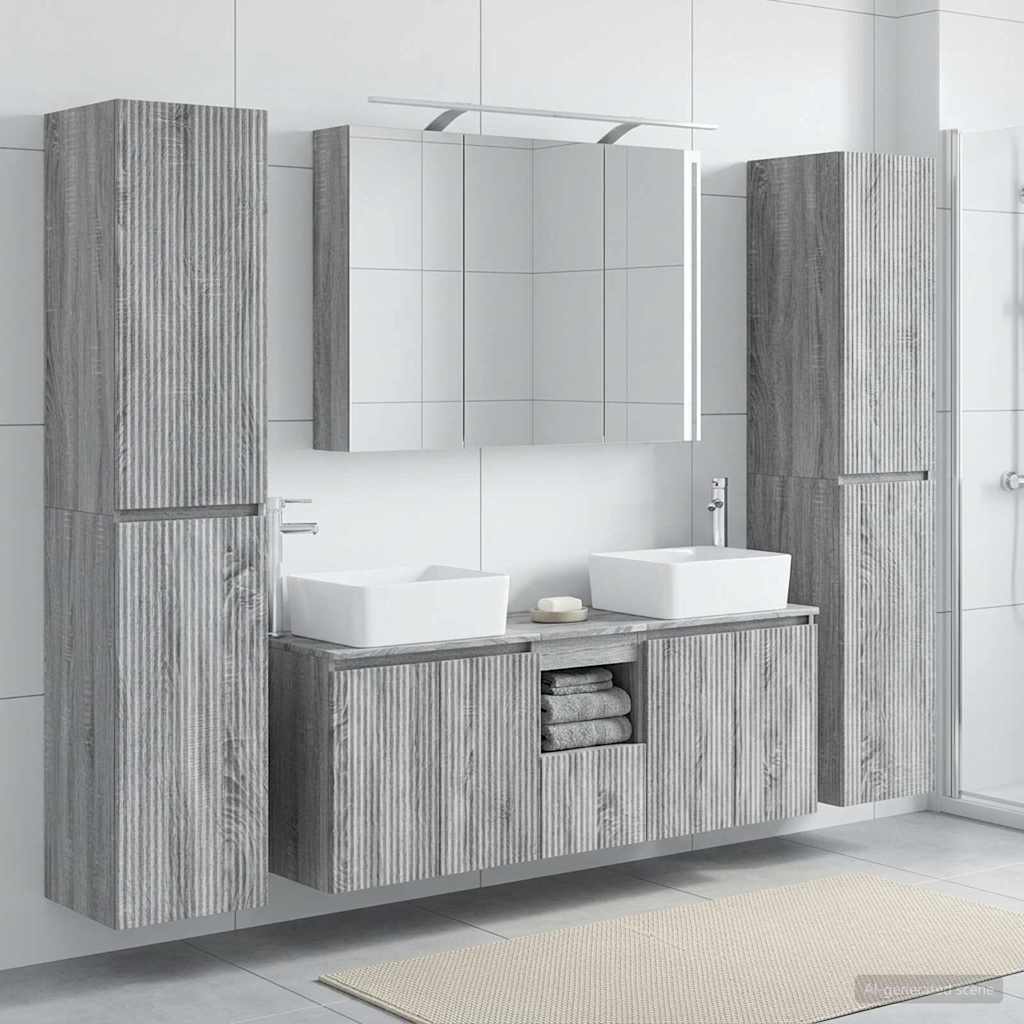 Set namještaja za kupaonicu 6 pcs Siva Sonoma