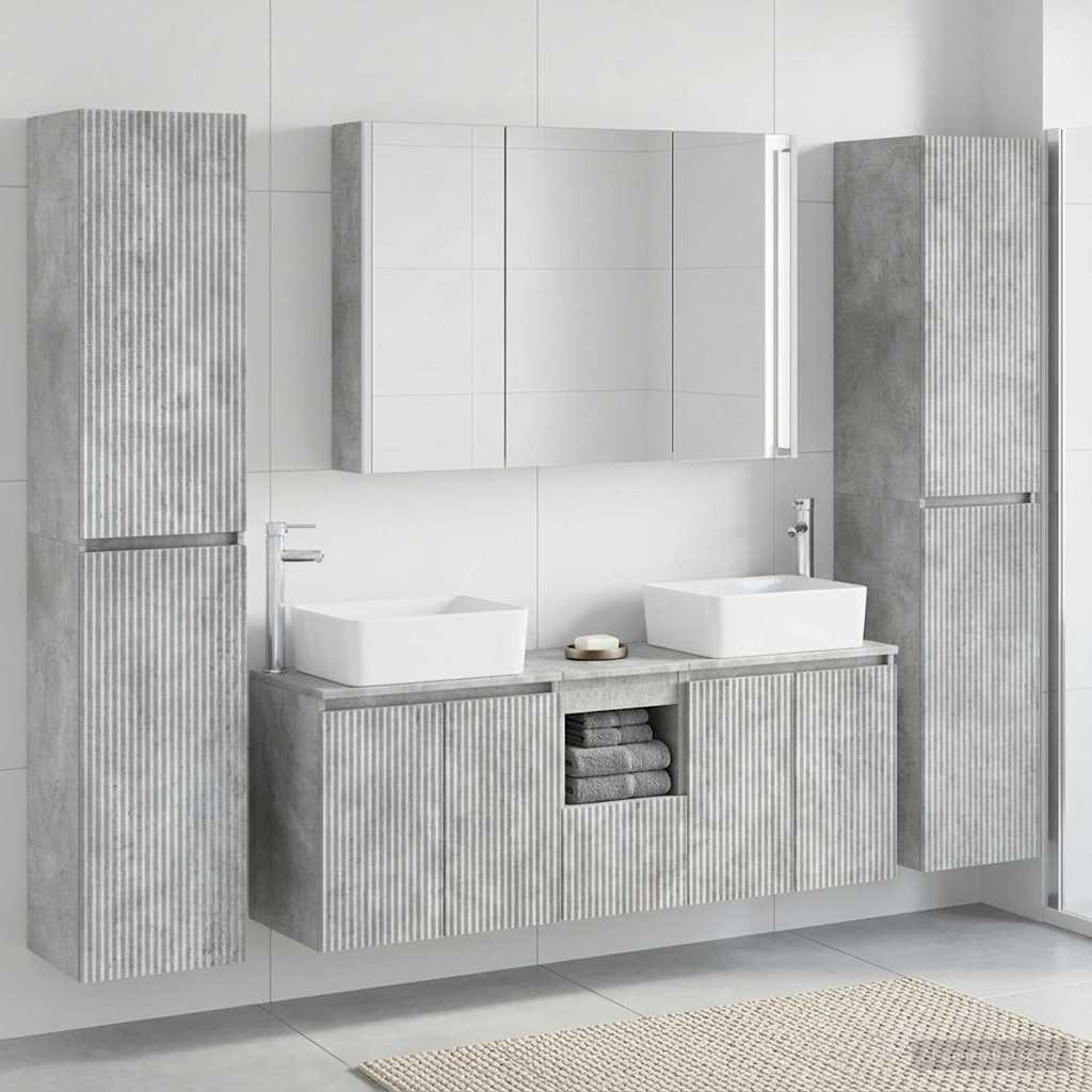 Set namještaja za kupaonicu 6 pcs Betonska siva