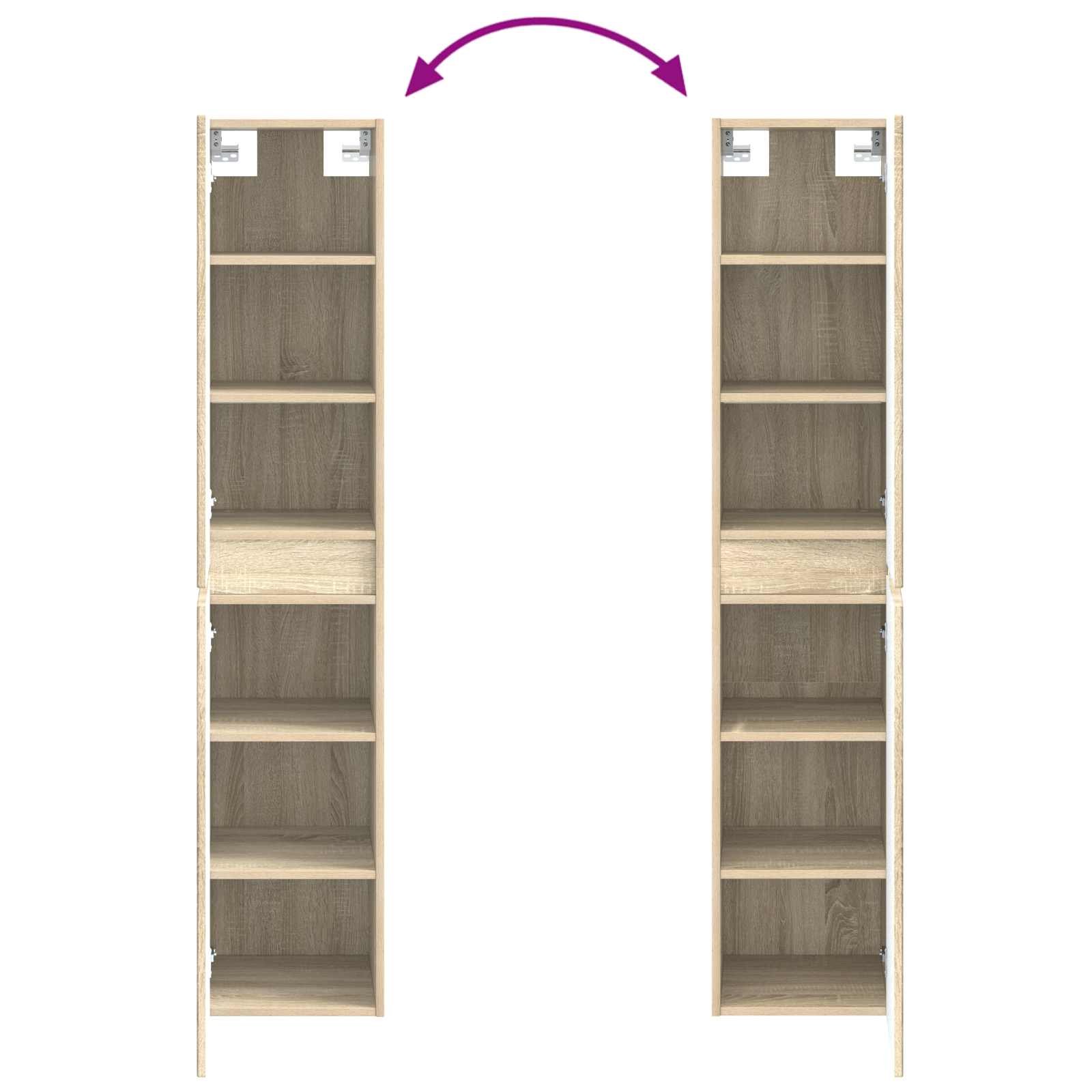 Set ormarića za kupaonicu 5 pcs Hrast sonoma 50 x 14,5 x 70 cm