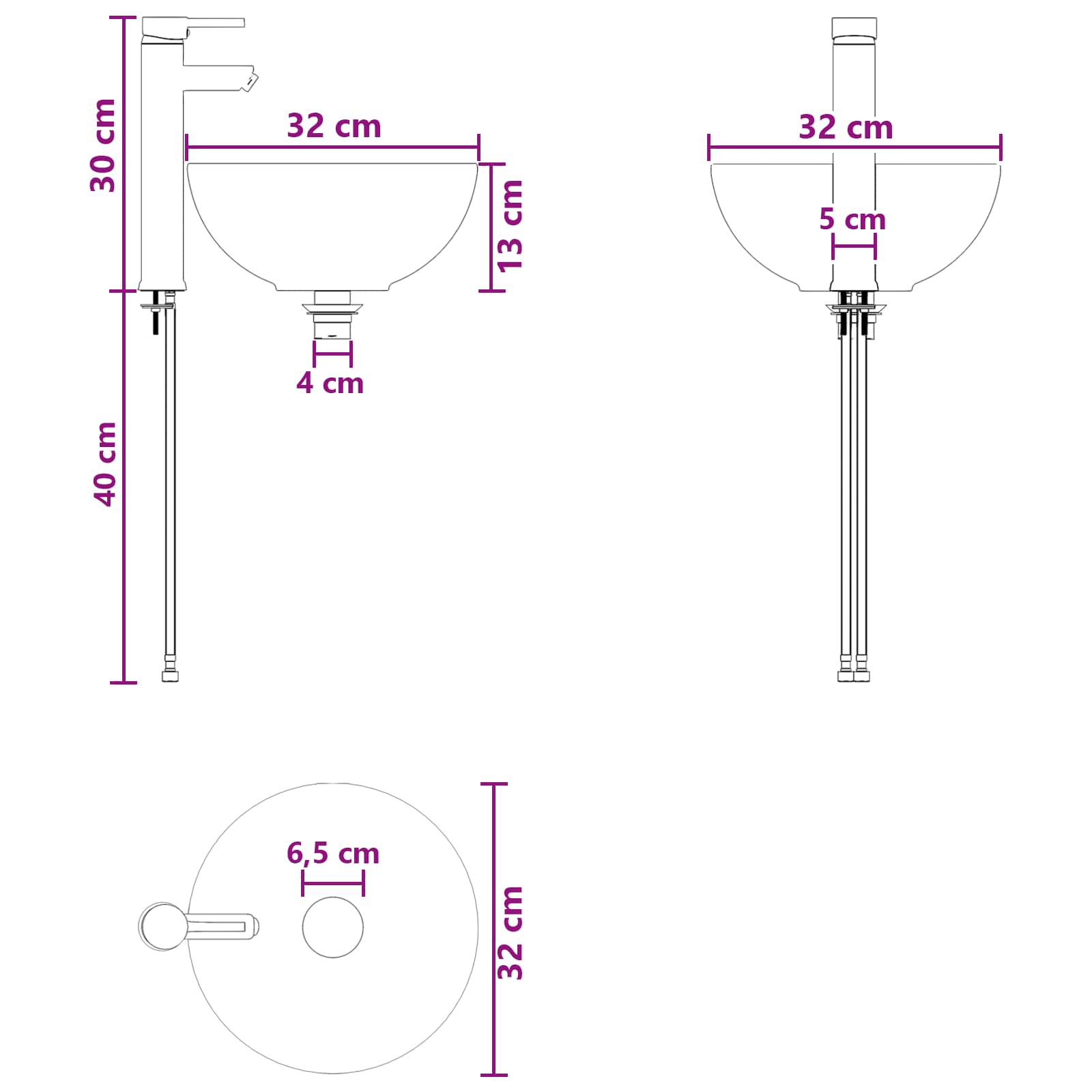 Set ormarića za kupaonicu 4 pcs Siva Sonoma 43 x 16 x 62,5 cm