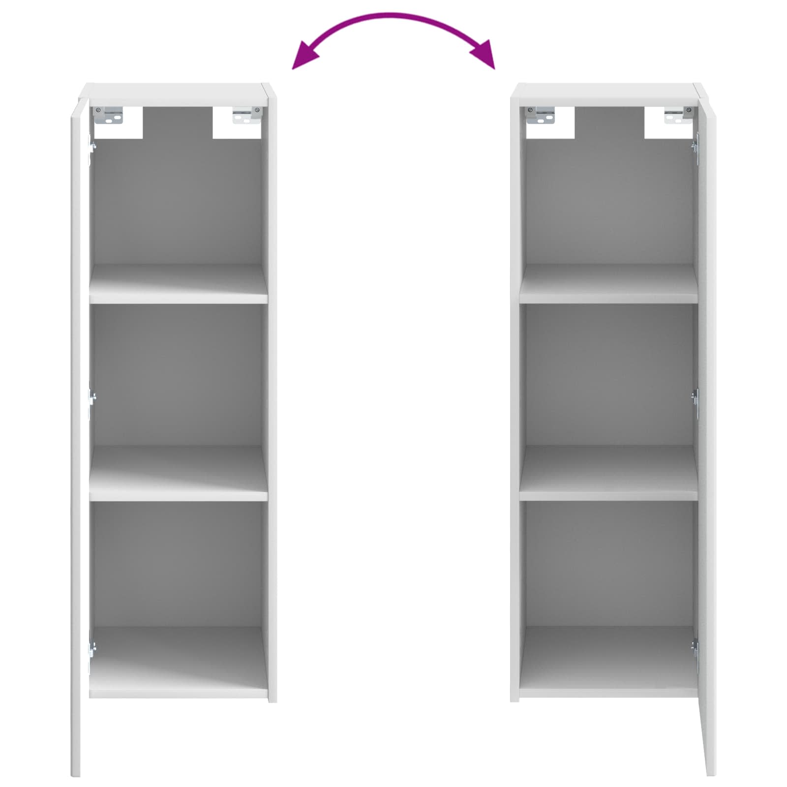 Set ormarića za kupaonicu 4 pcs Bijela 50 x 14,5 x 70 cm