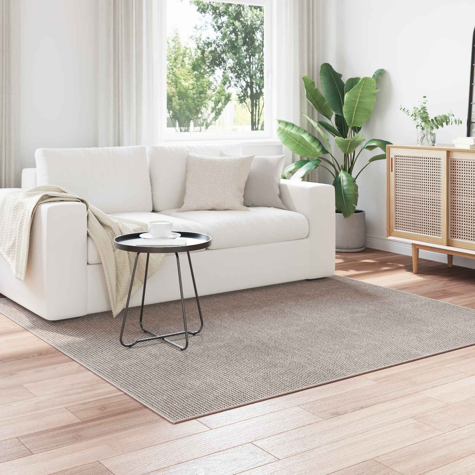 Tepisi za područja LUGO Krem i Taupe 200 x 200 cm Poliester