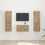 Set TV komoda 5 pcs Umjetnički hrast Konstruirano drvo