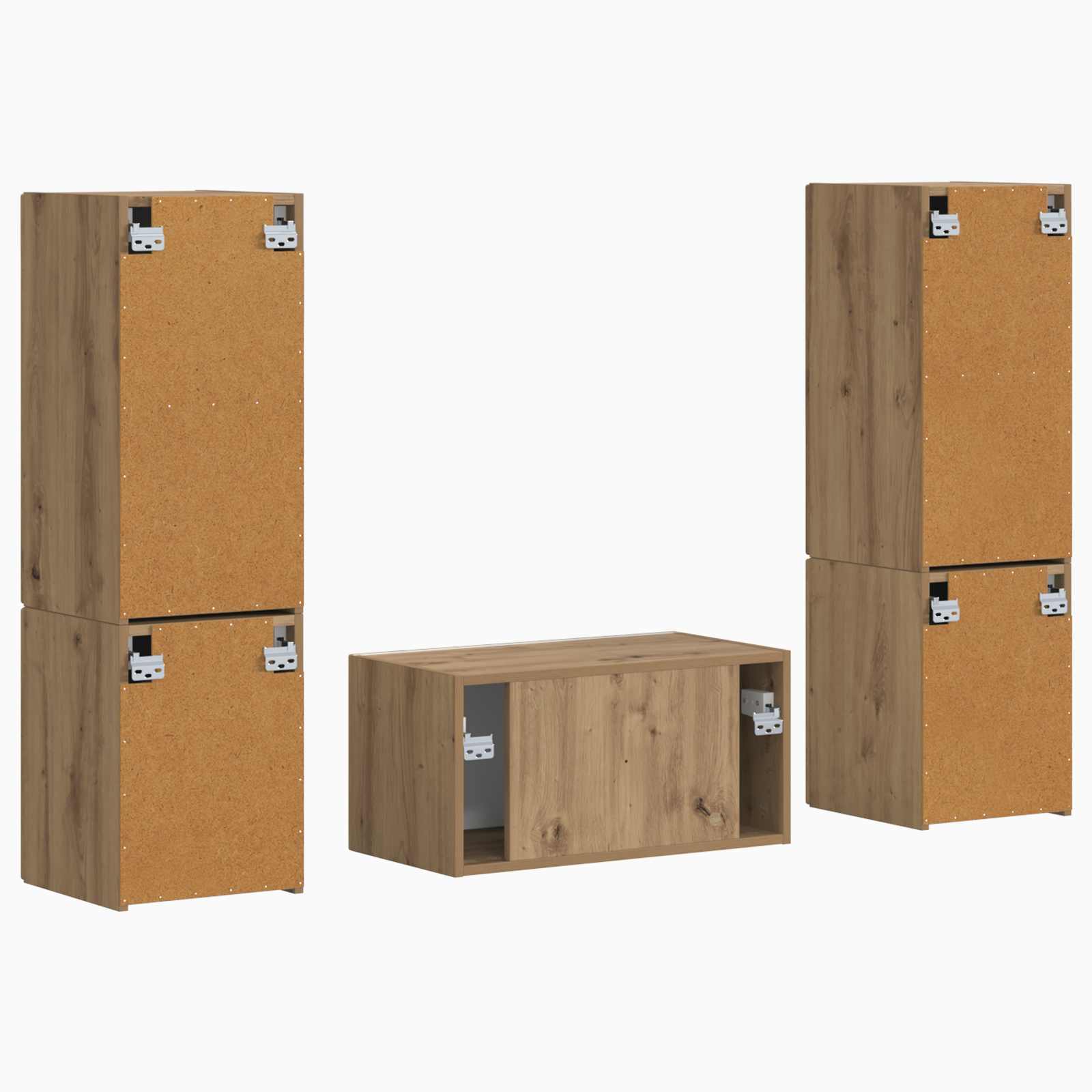 Set TV komoda 5 pcs Umjetnički hrast Konstruirano drvo