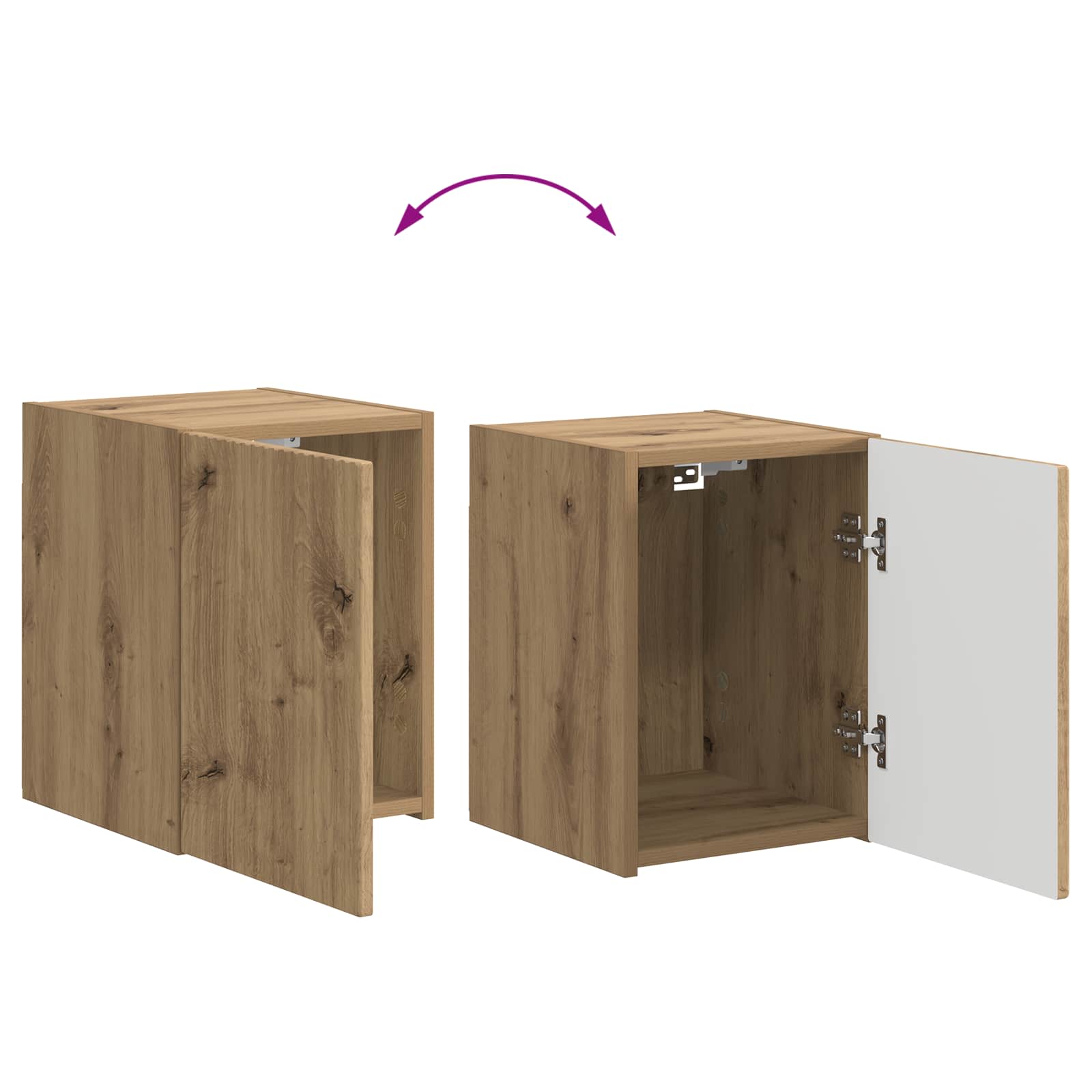 Set TV komoda 5 pcs Umjetnički hrast Konstruirano drvo