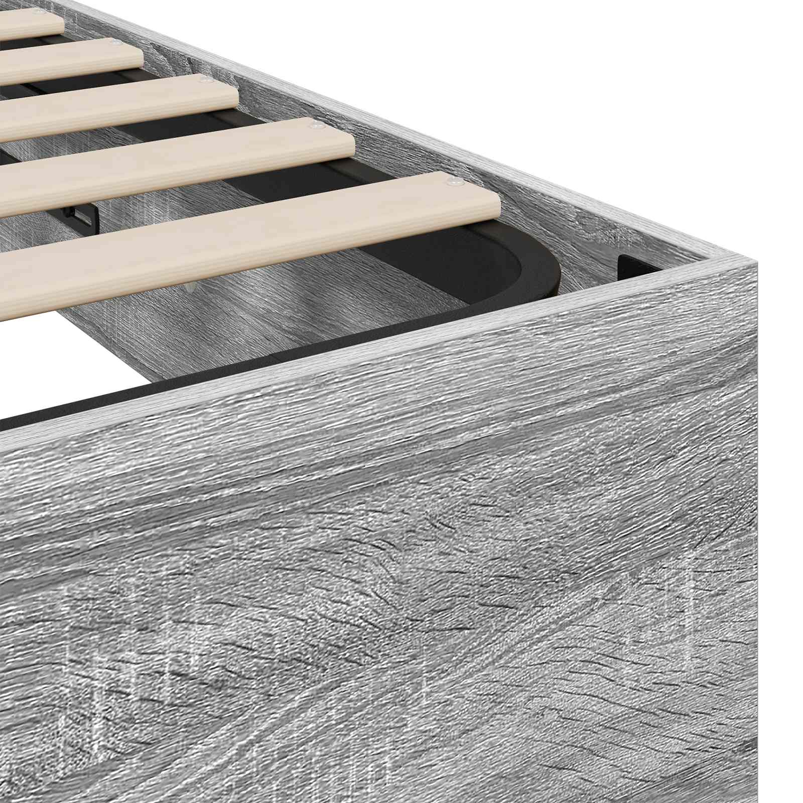 Otomanski krevet s pohranom Sivi Sonoma 203 x 120 x 25 cm