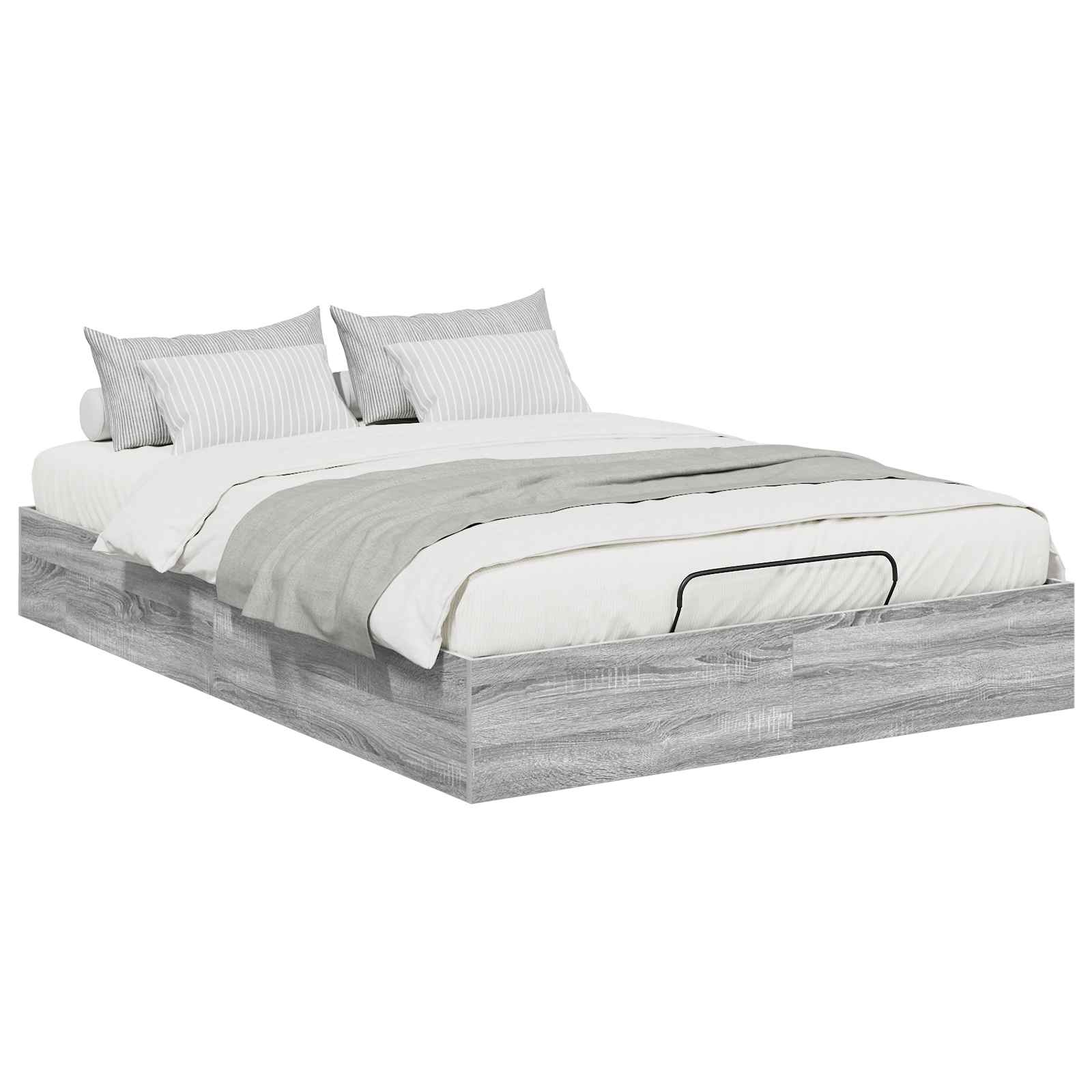 Otomanski krevet s pohranom Sivi Sonoma 203 x 120 x 25 cm