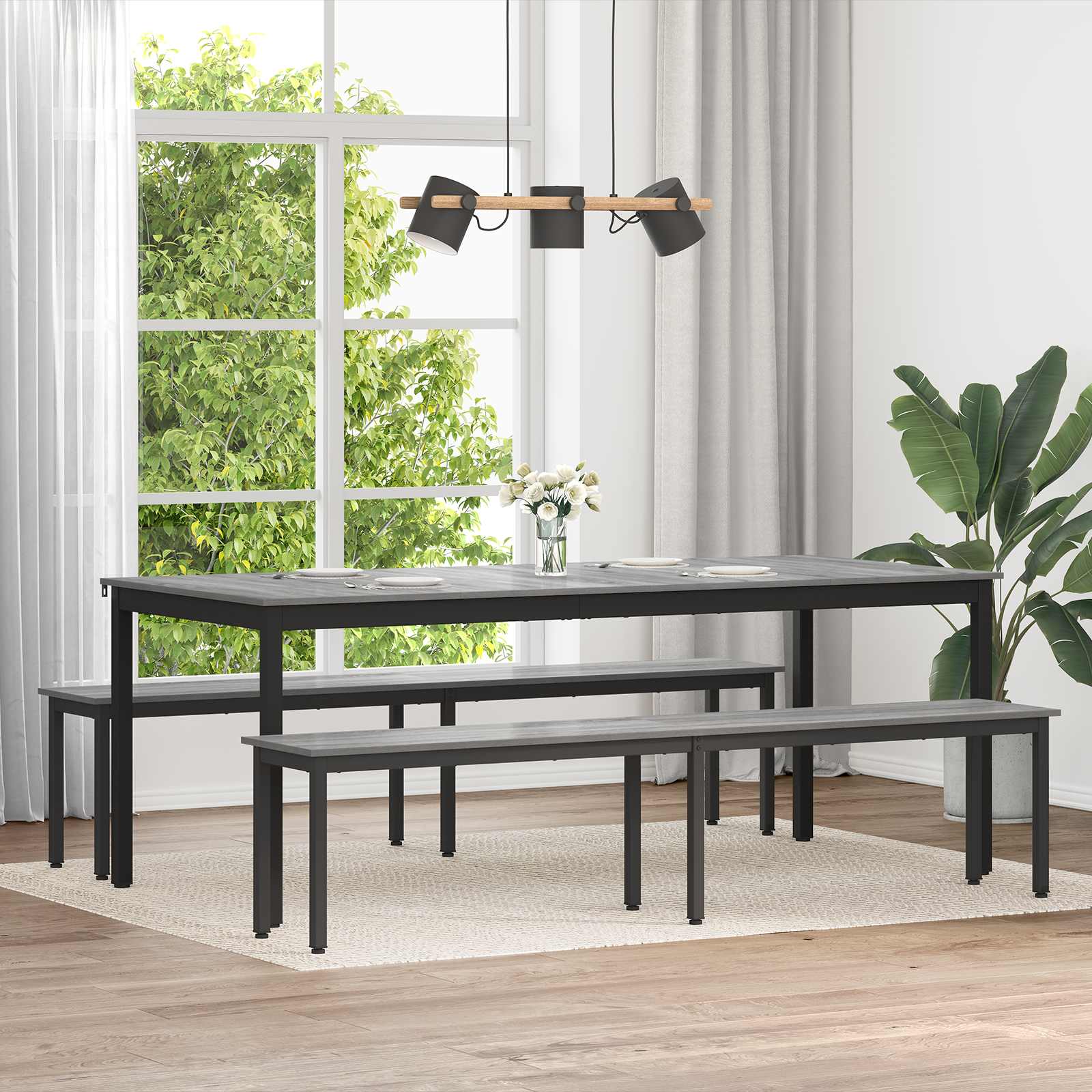 klupa Siva Sonoma 200 x 35 x 45 cm Konstruirano drvo