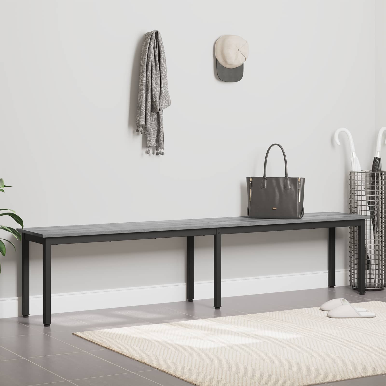 klupa Siva Sonoma 200 x 35 x 45 cm Konstruirano drvo