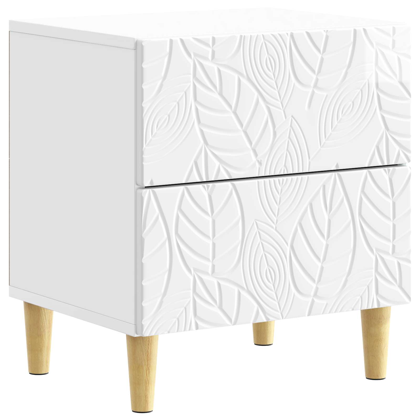 Noćni ormarić 2 pcs Bijela visokog sjaja 43 x 34,5 x 48 cm