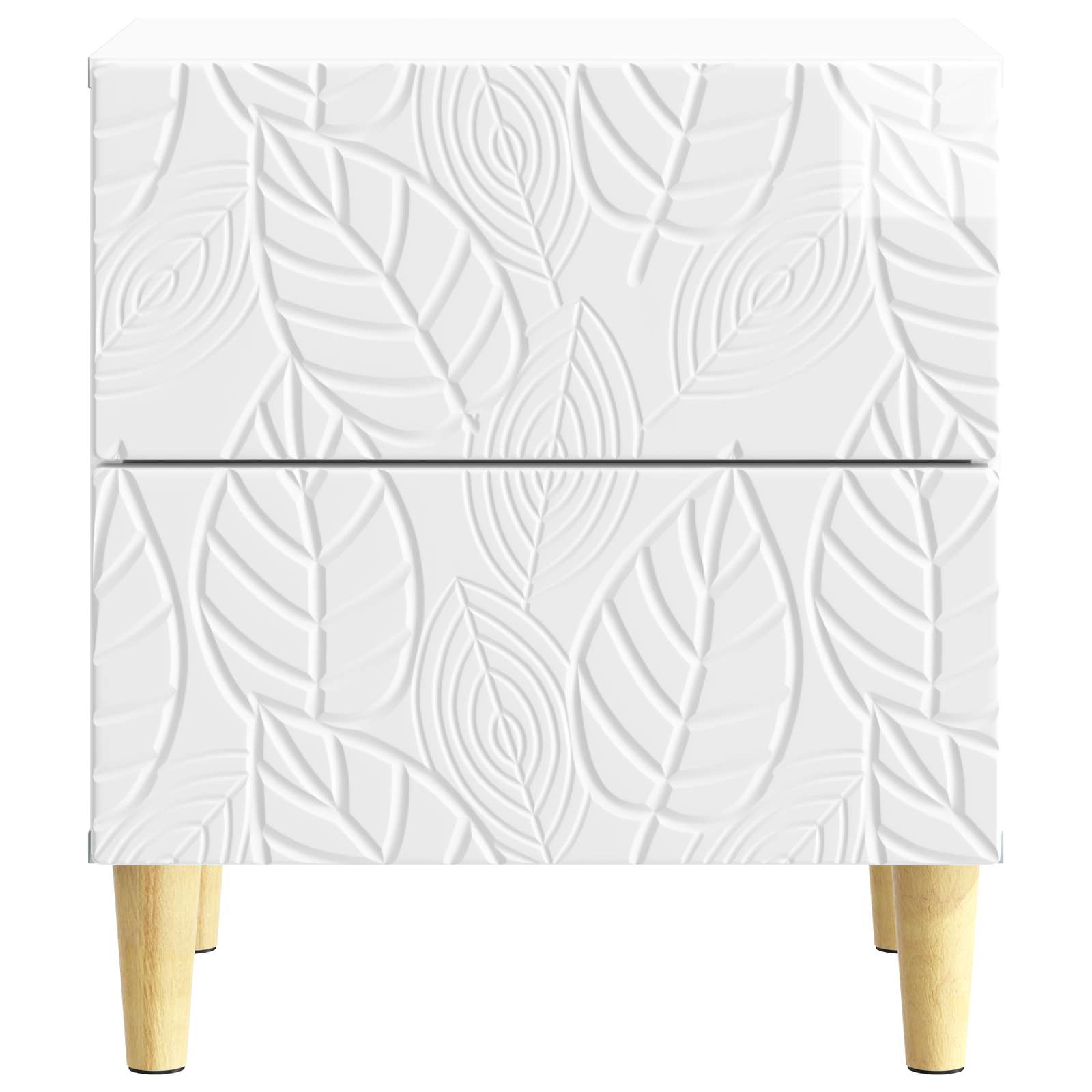 Noćni ormarić 2 pcs Bijela visokog sjaja 43 x 34,5 x 48 cm