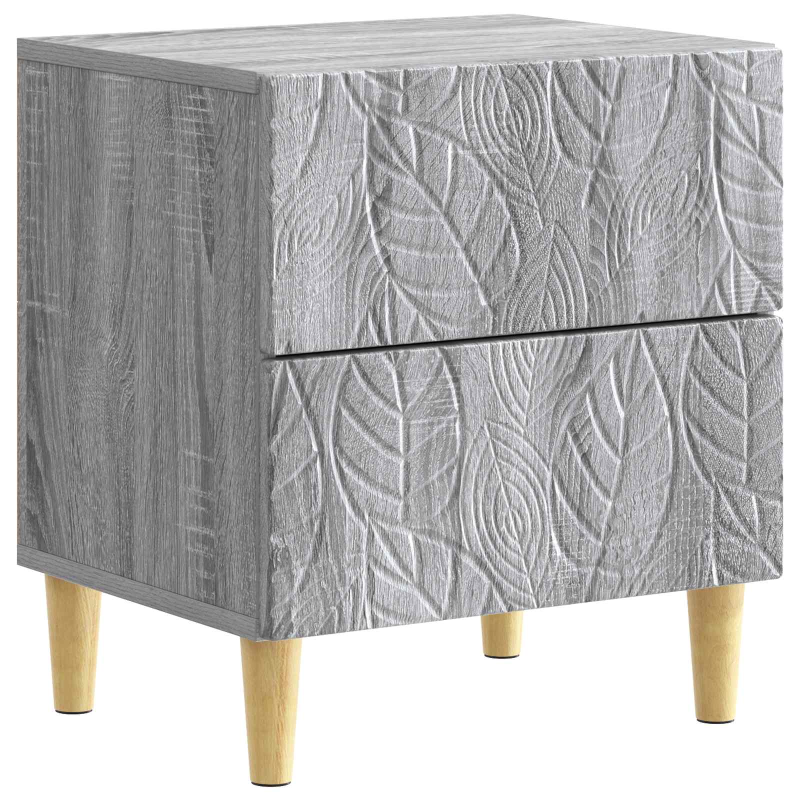 Noćni ormarić 2 pcs Siva Sonoma 43 x 34,5 x 48 cm