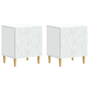 Noćni ormarić 2 pcs Bijela 43 x 34,5 x 50 cm Konstruirano drvo