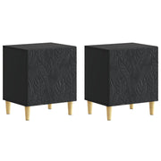 Noćni ormarić 2 pcs Crna 43 x 34,5 x 50 cm Konstruirano drvo