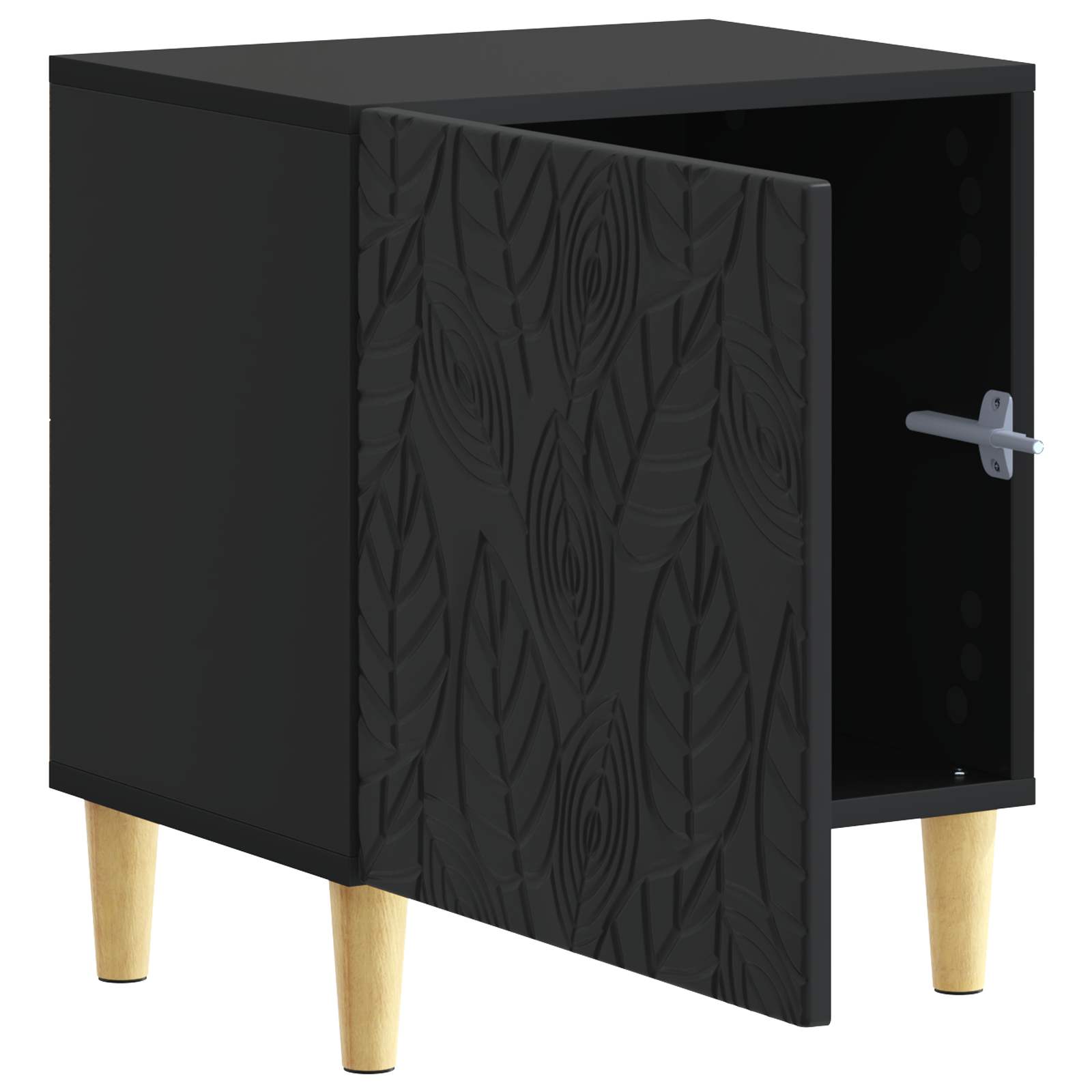 Noćni ormarić 2 pcs Crna 43 x 34,5 x 50 cm Konstruirano drvo