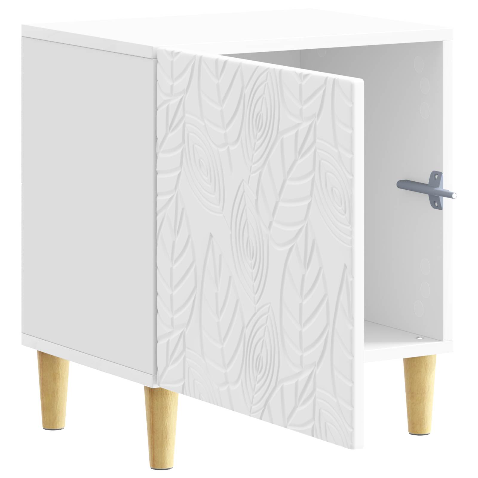 Noćni ormarić 2 pcs Bijela visokog sjaja 43 x 34,5 x 50 cm