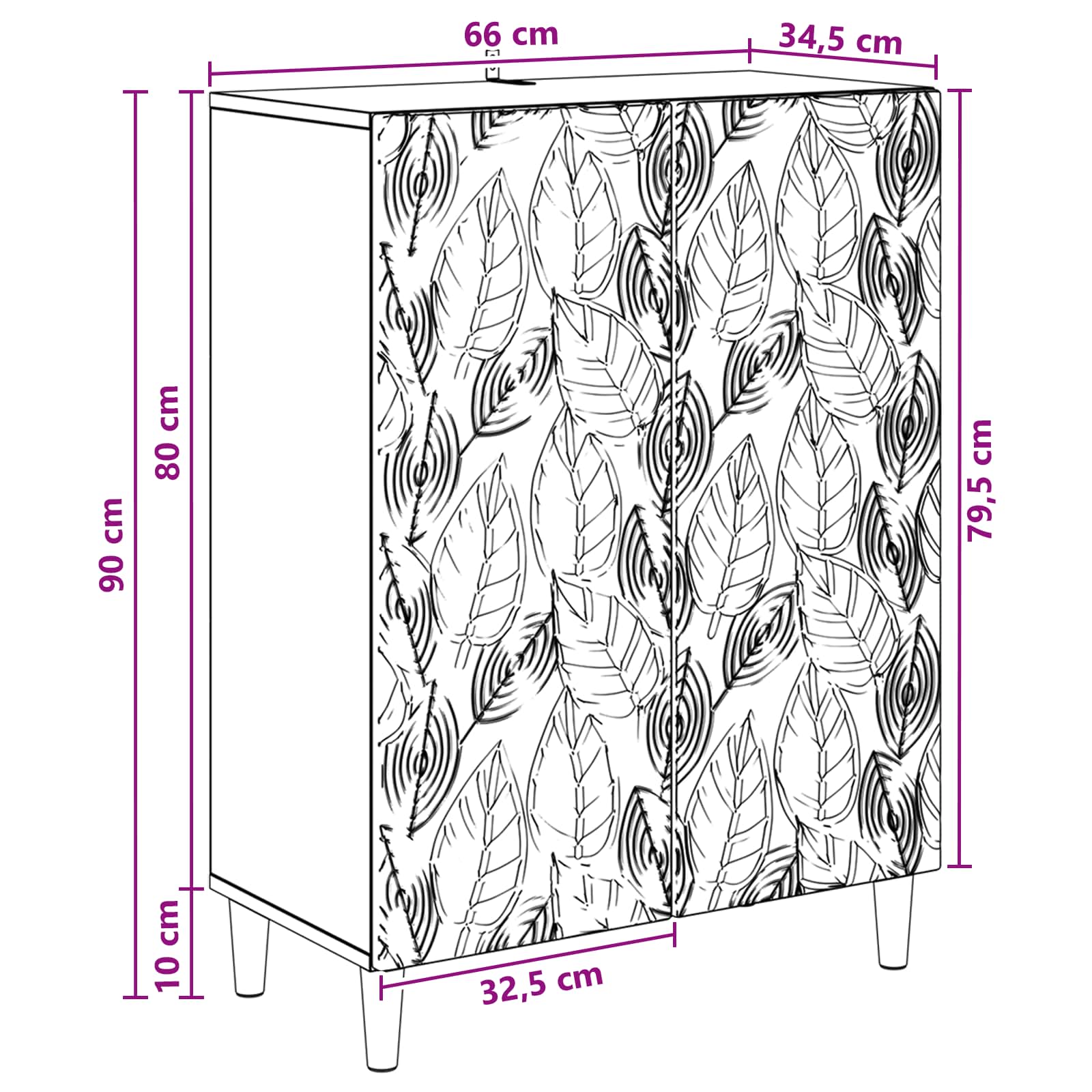Postol Betonska siva 66 x 34,5 x 90 cm Konstruirano drvo