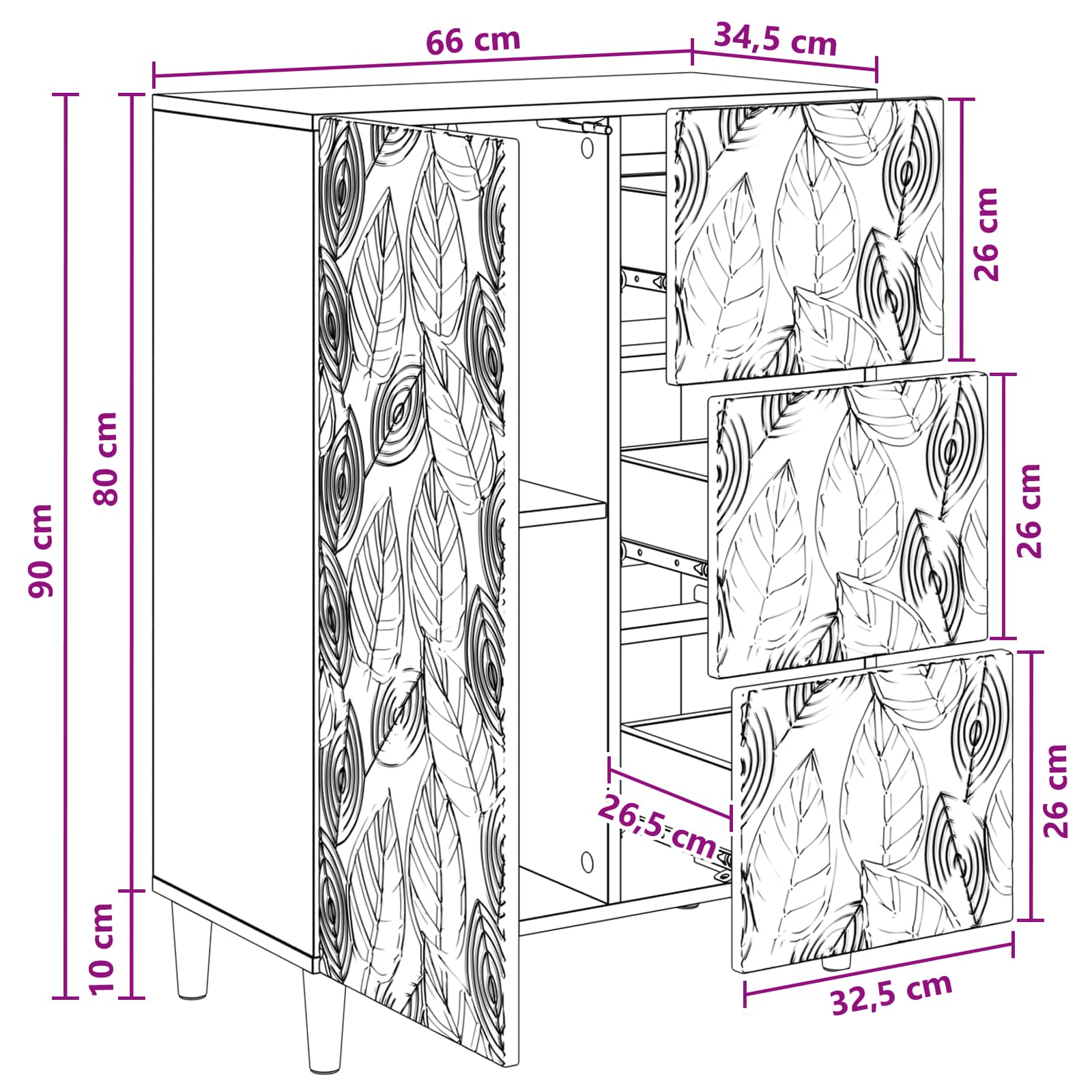 Kreveta Bijela 66 x 34,5 x 90 cm Konstruirano drvo