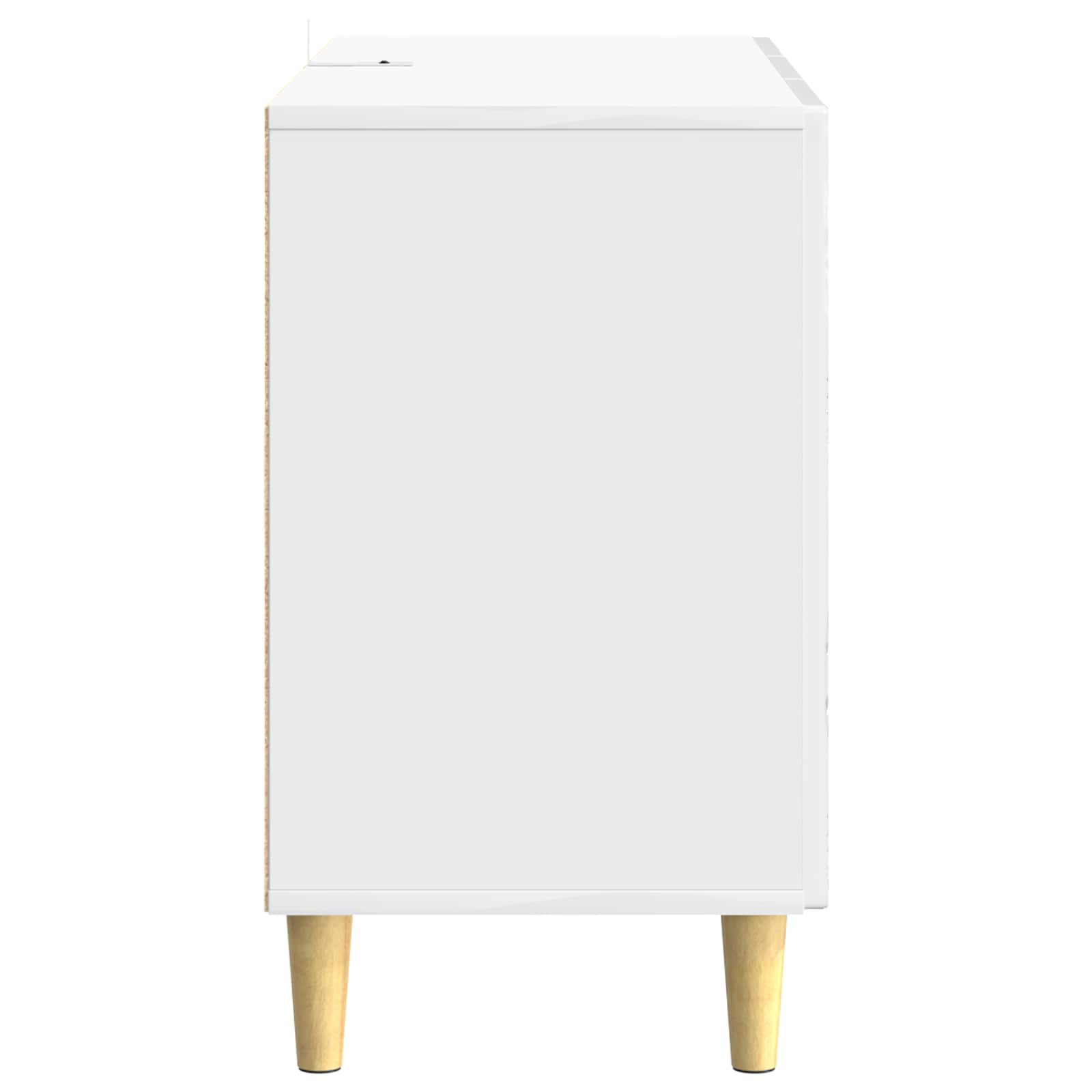 Kreveta Bijela visokog sjaja 89 x 34,5 x 60 cm
