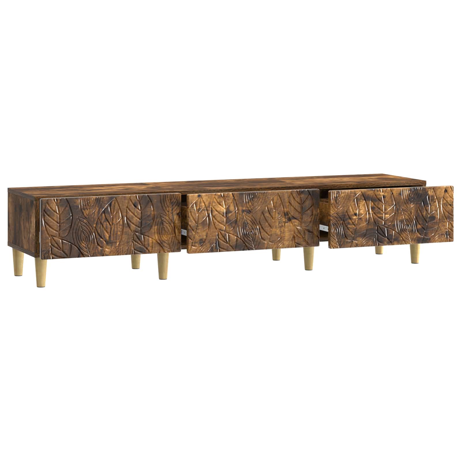 TV ormar 147 x 34,5 x 30 cm Dimljeni hrast Konstruirano drvo