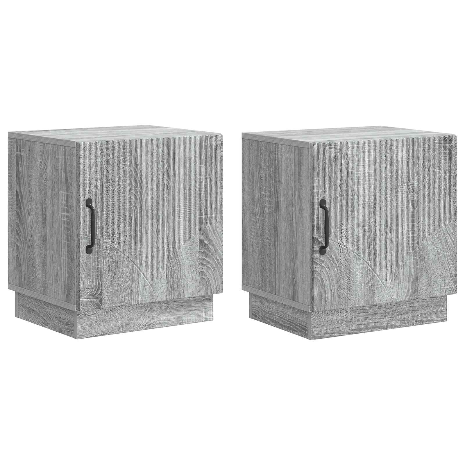 Noćni ormarić 2 pcs Siva Sonoma 43 x 34,5 x 47 cm