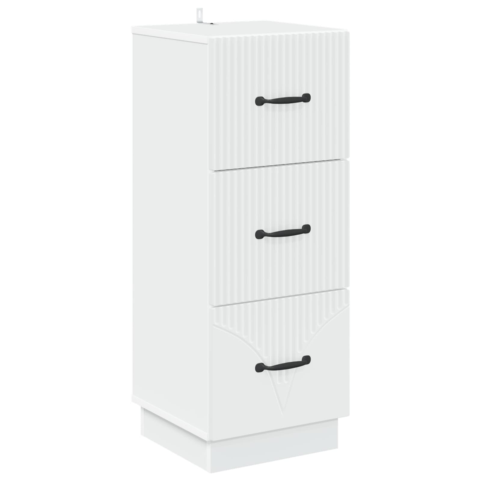 Ormar s ladicama Bijela 33 x 34,5 x 87 cm Konstruirano drvo