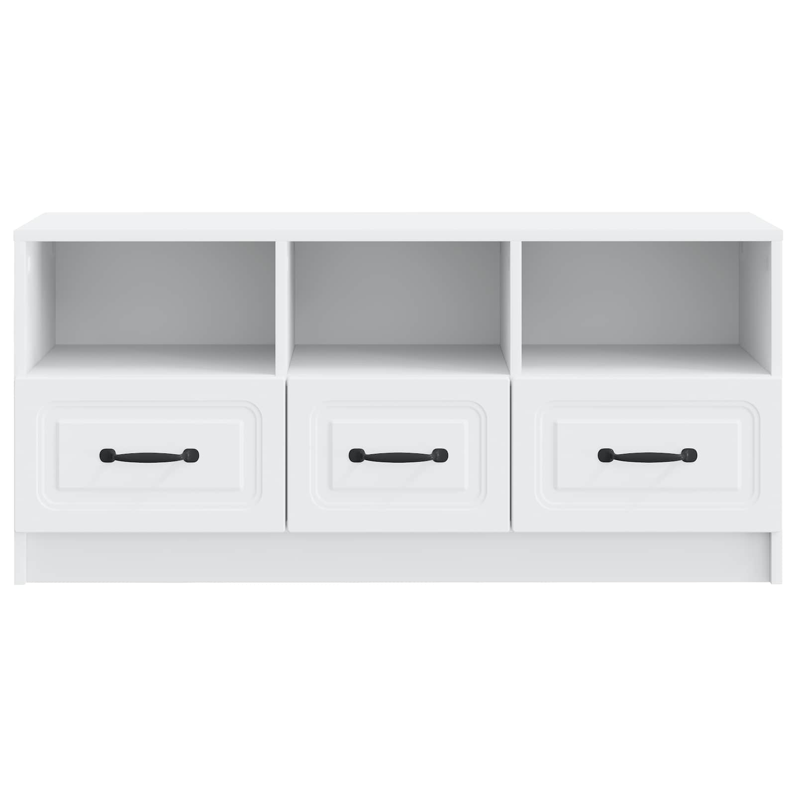 TV ormar s ladicama Bijela 102 x 34,5 x 47 cm Konstruirano drvo