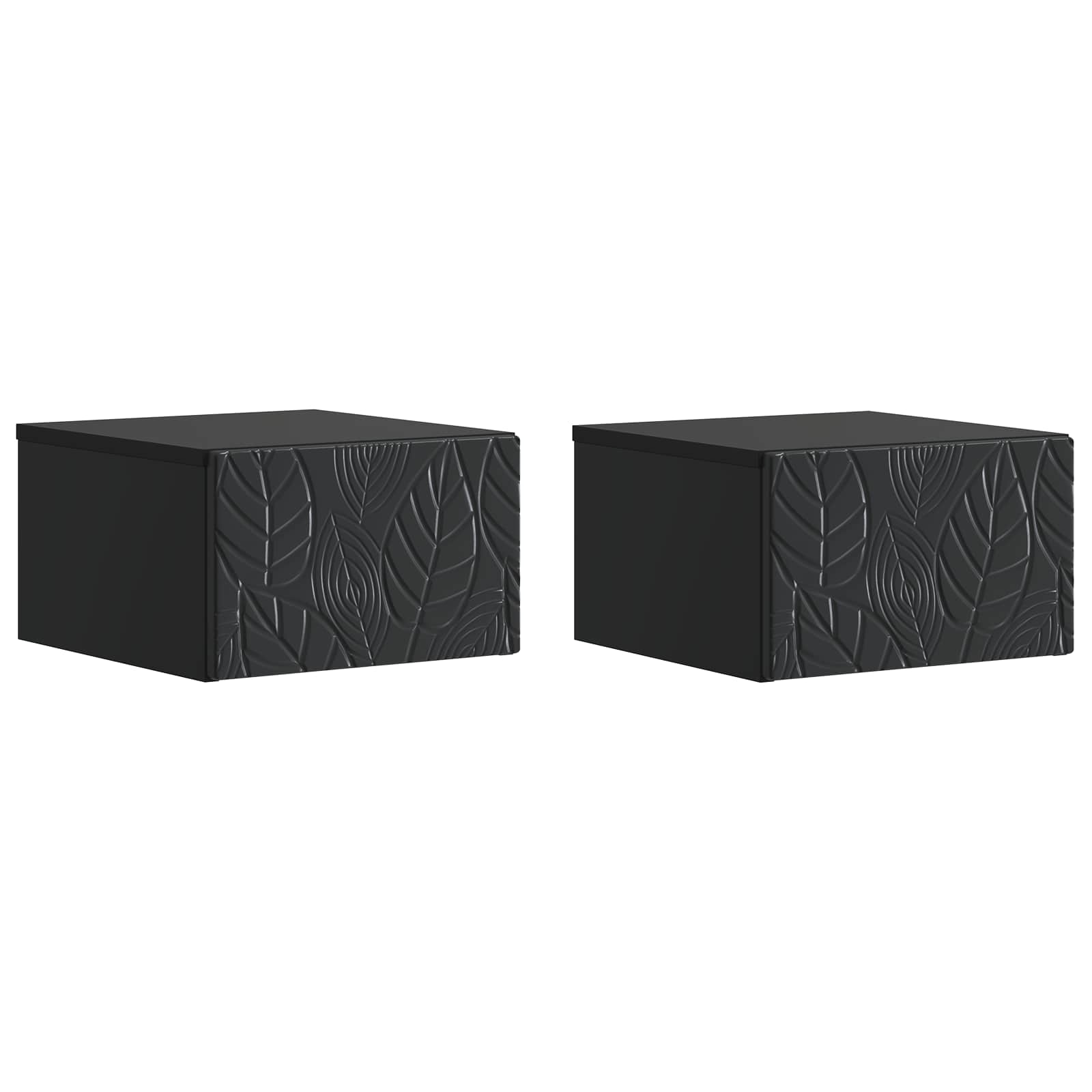 Stolna montirana na zid 2 pcs Crna 34,5 x 33 x 20 cm