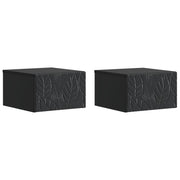 Stolna montirana na zid 2 pcs Crna 34,5 x 33 x 20 cm