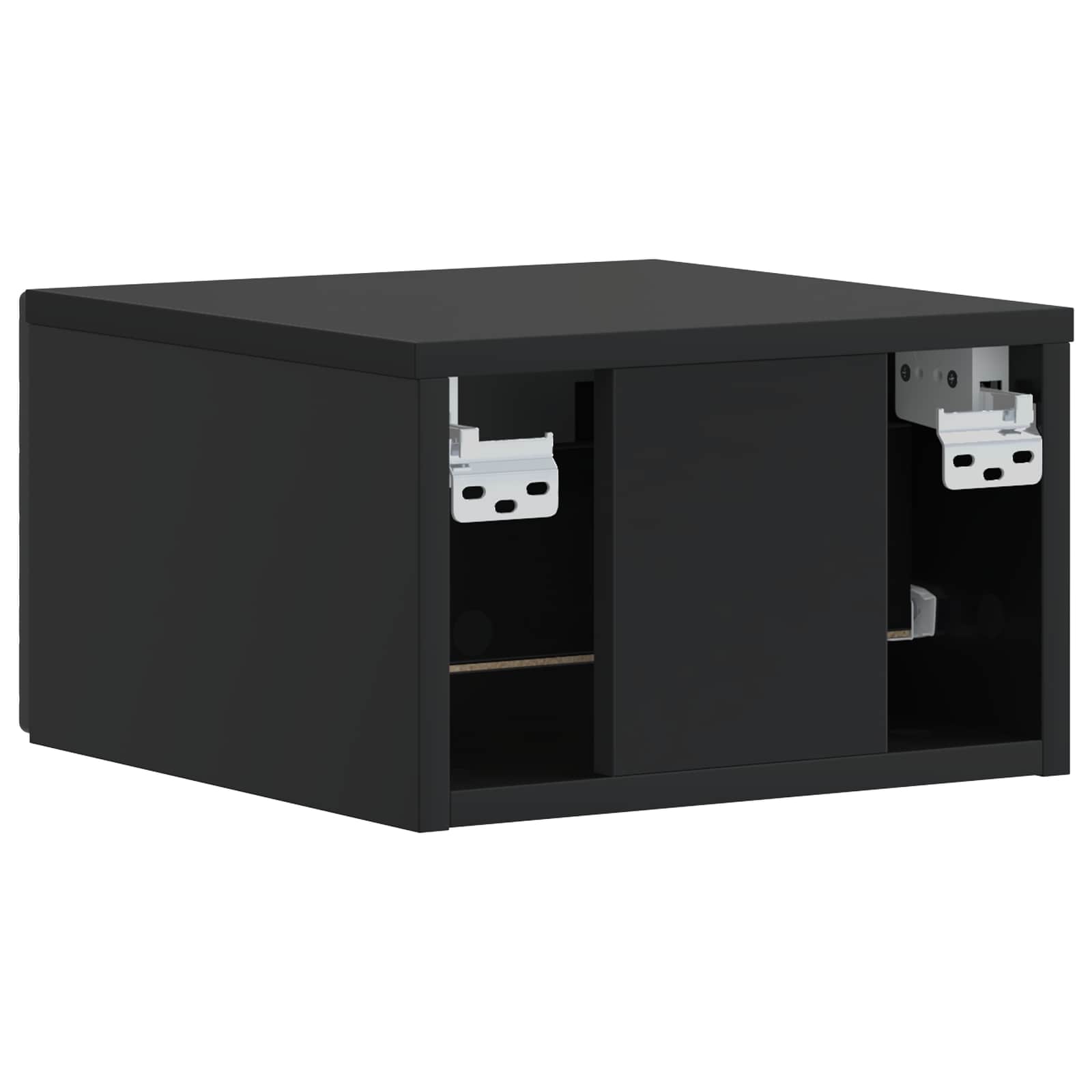 Stolna montirana na zid 2 pcs Crna 34,5 x 33 x 20 cm