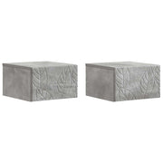 Stolna montirana na zid 2 pcs Betonska siva 34,5 x 33 x 20 cm