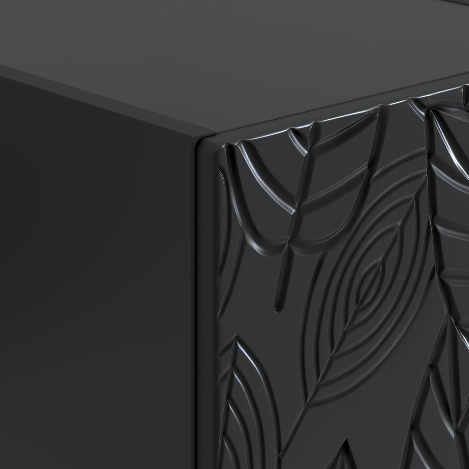 Noćni ormarić za montažu na zid Crna 34,5 x 33 x 40 cm