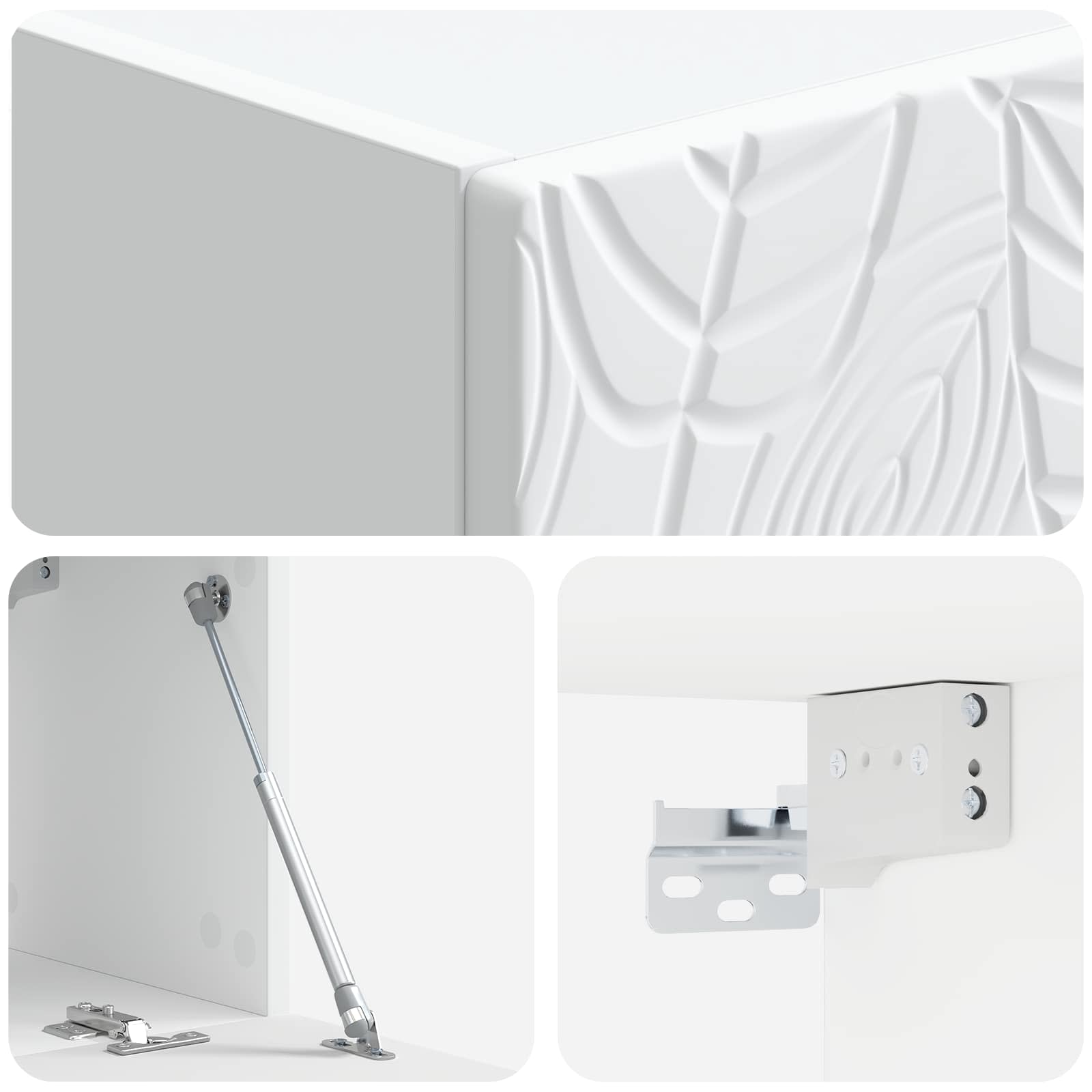 TV ormar za zid 98 x 31 cm Bijela Konstruirano drvo Zidne
