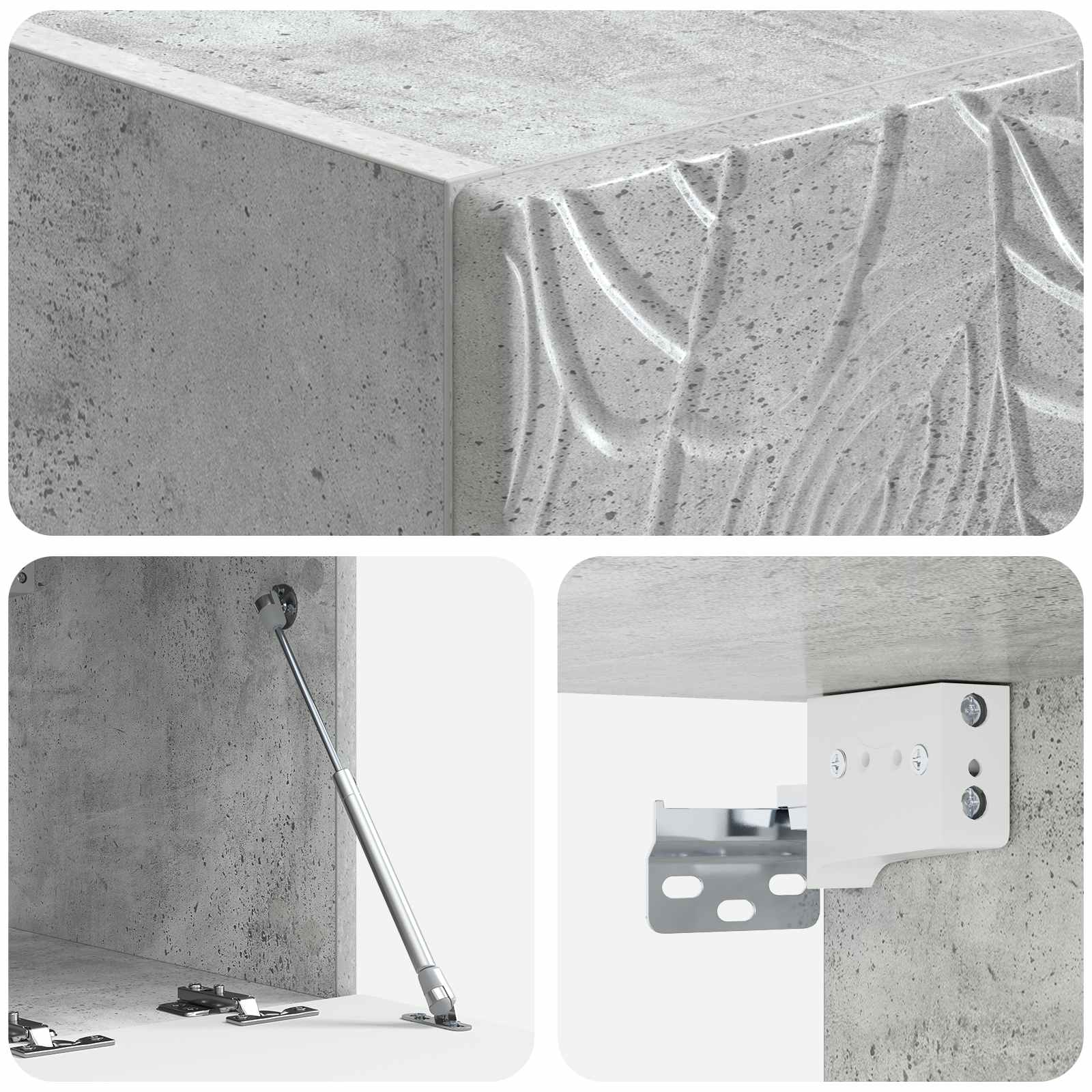 TV ormar za zid 98 x 31 cm Betonska siva Konstruirano drvo