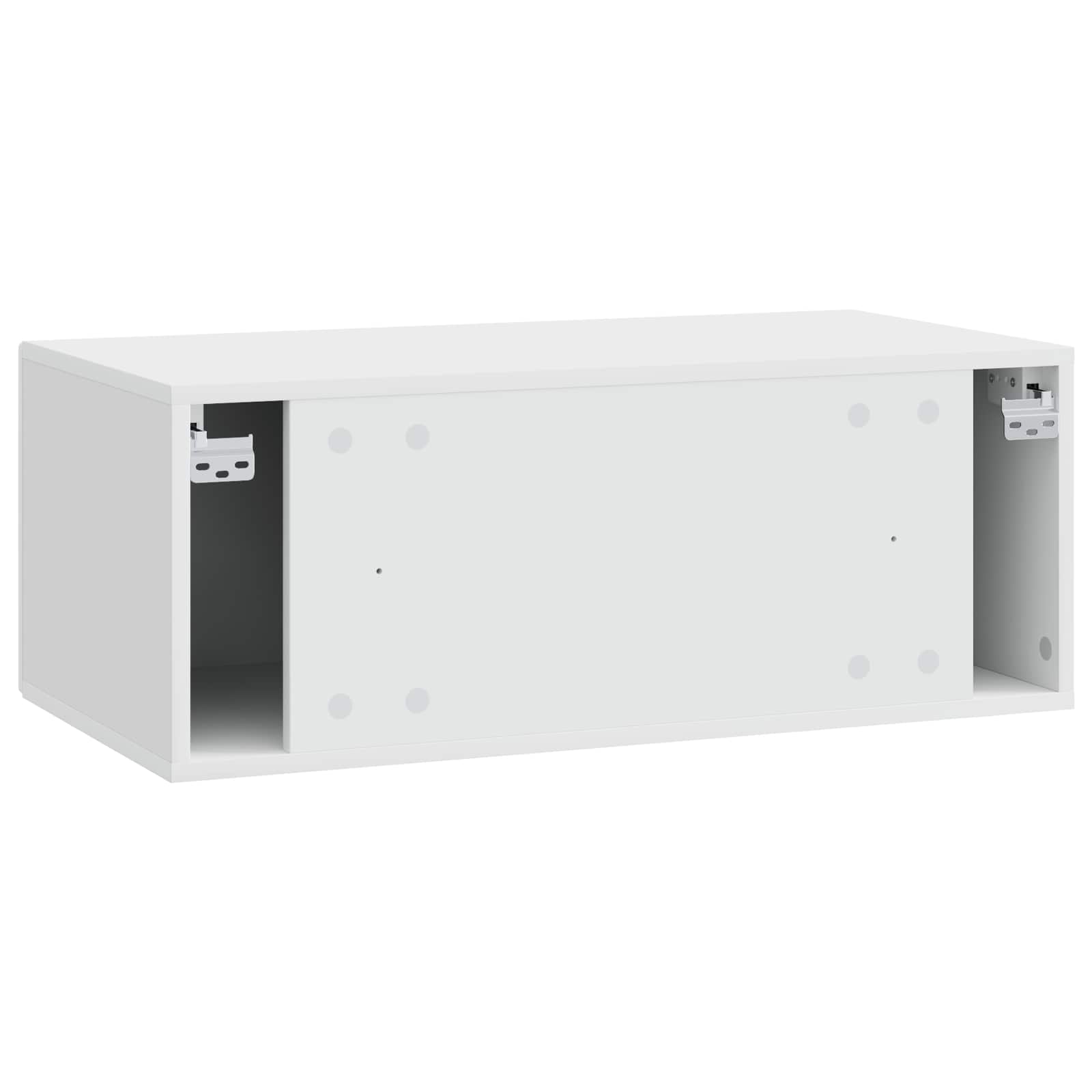 TV ormar za zid 98 x 31 cm Bijela visokog sjaja