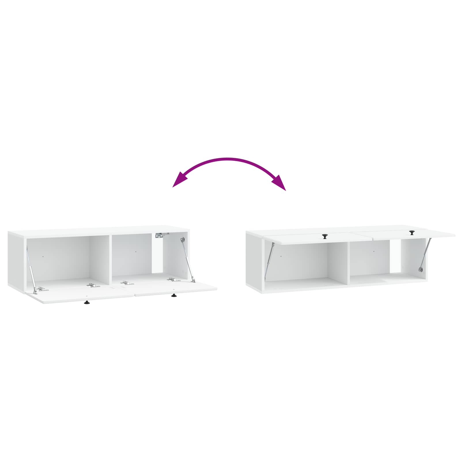 TV ormar za zid 98 x 31 x 30 cm Bijela Konstruirano drvo Zidne