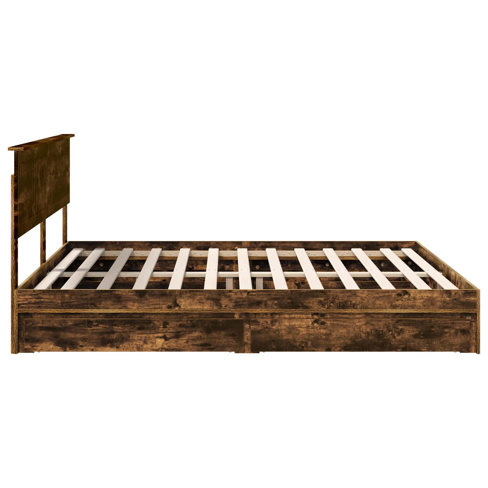 Krevet s od storage s uzglavljem Dimljeni hrast 180 x 200 cm