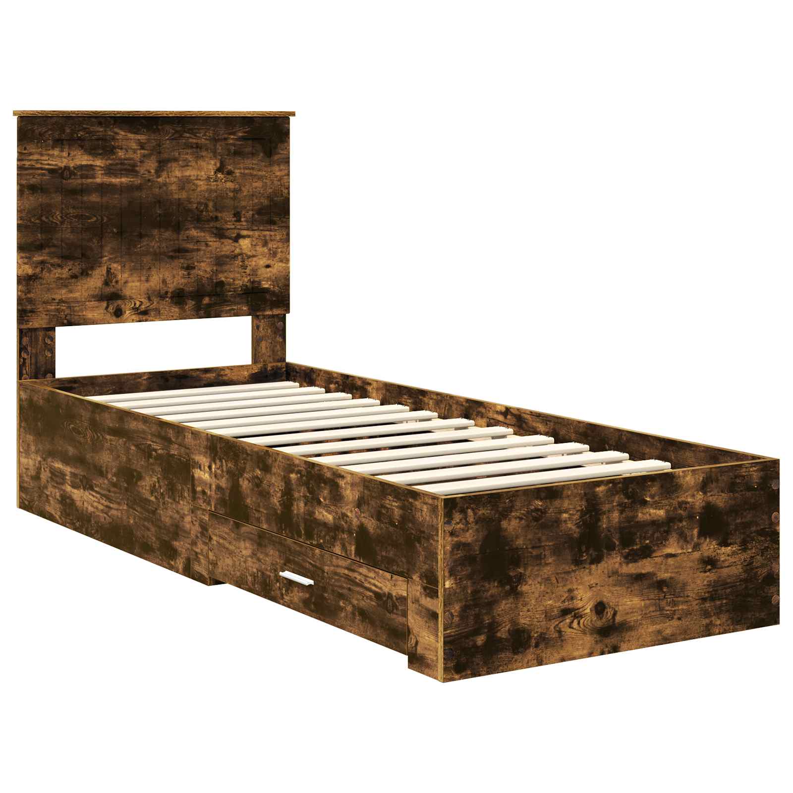 Krevetna konstrukcija Dimljeni hrast i srebrna 70 x 190 cm