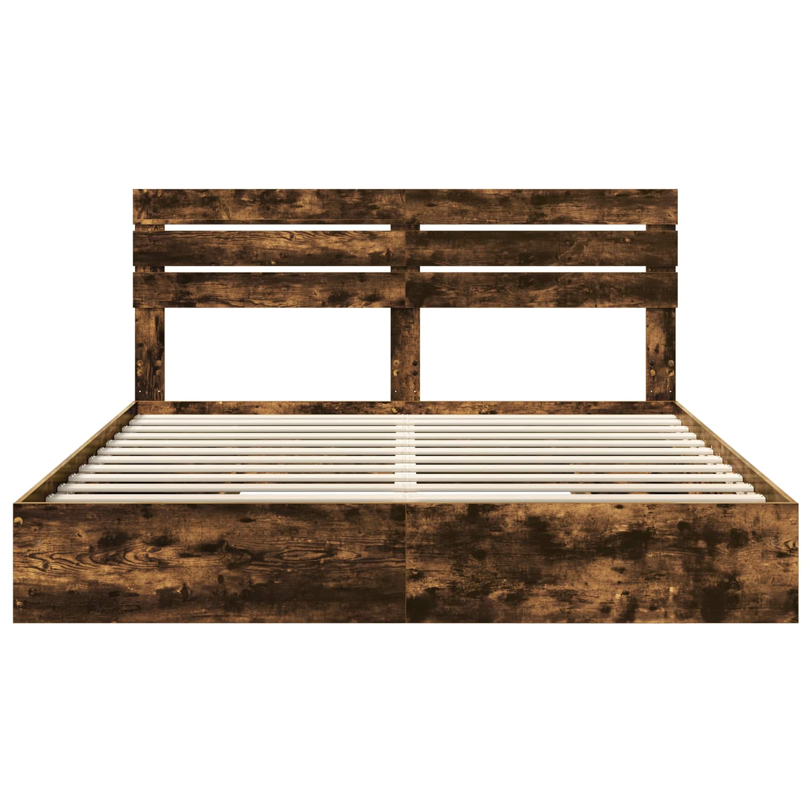 Krevet s od storage s uzglavljem Dimljeni hrast 180 x 200 cm