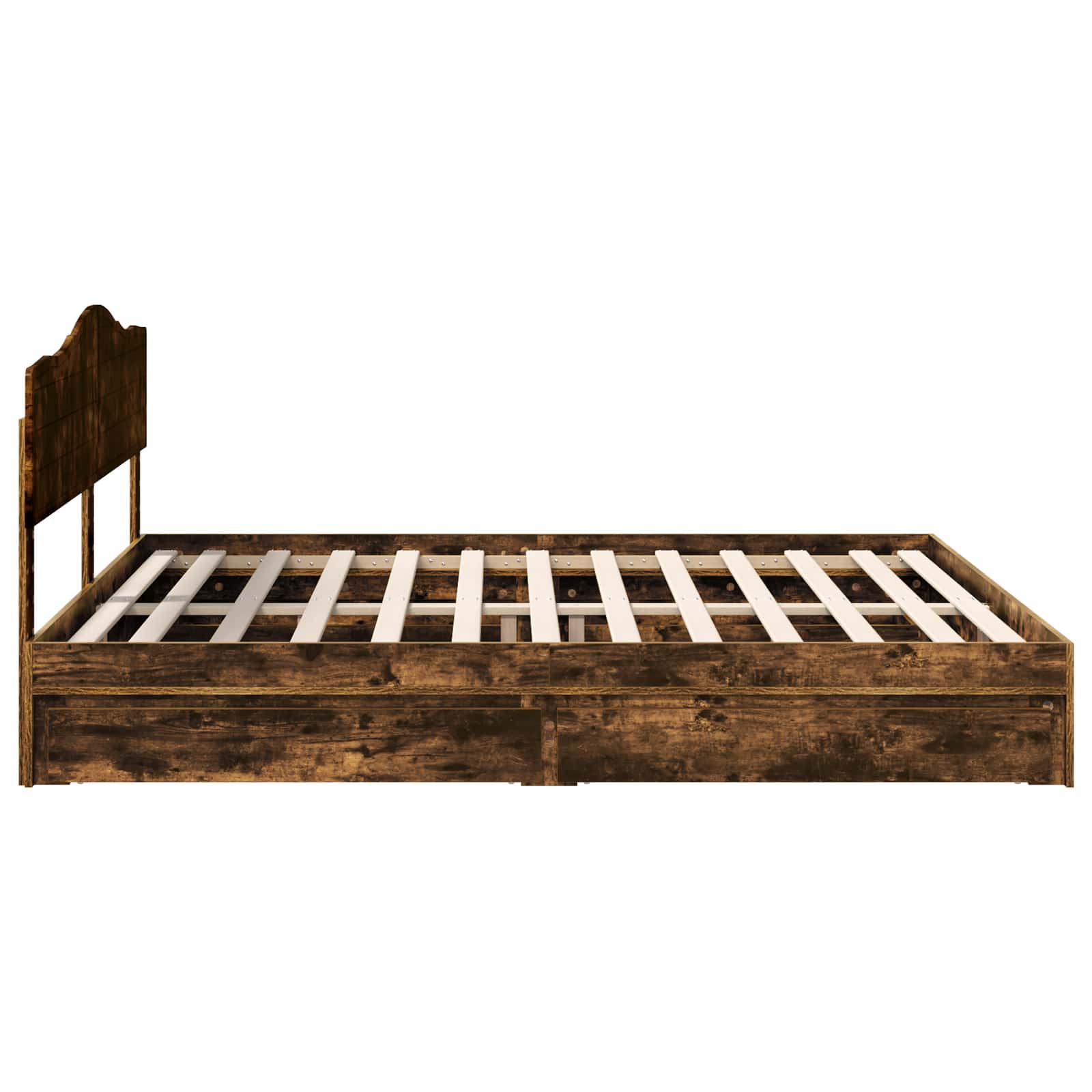 Krevet s od storage s uzglavljem Dimljeni hrast 180 x 200 cm
