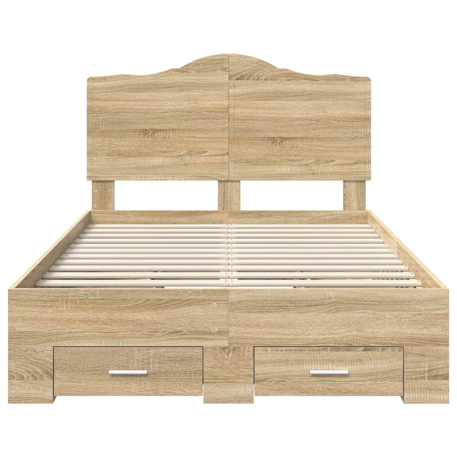 Krevetna konstrukcija s uzglavljem Sonoma hrast 135 x 190 cm