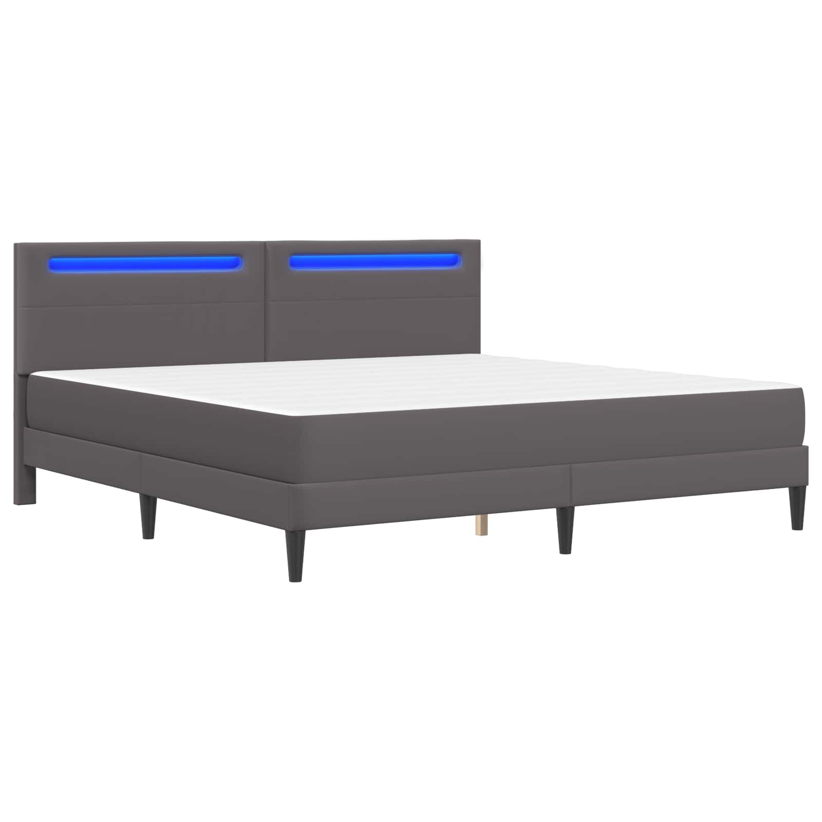 Krevetna konstrukcija Siva 200 x 200 cm Umjetna koža