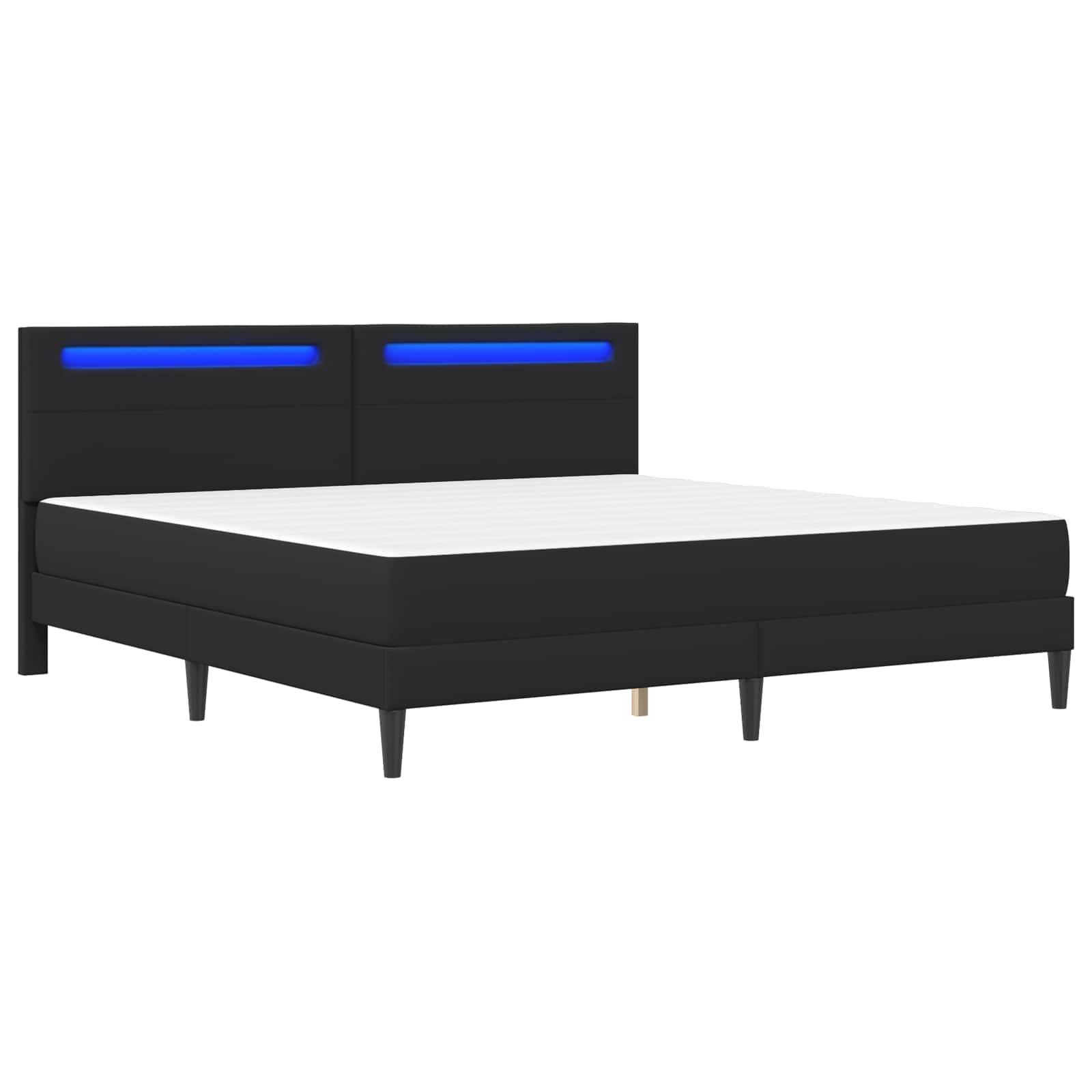 Krevetna konstrukcija Crna 200 x 200 cm Umjetna koža