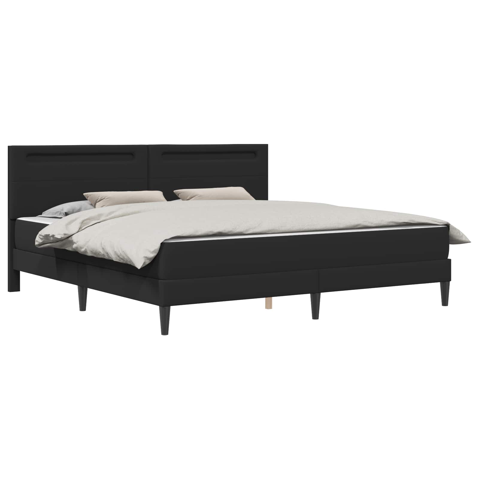 Krevetna konstrukcija Crna 200 x 200 cm Umjetna koža