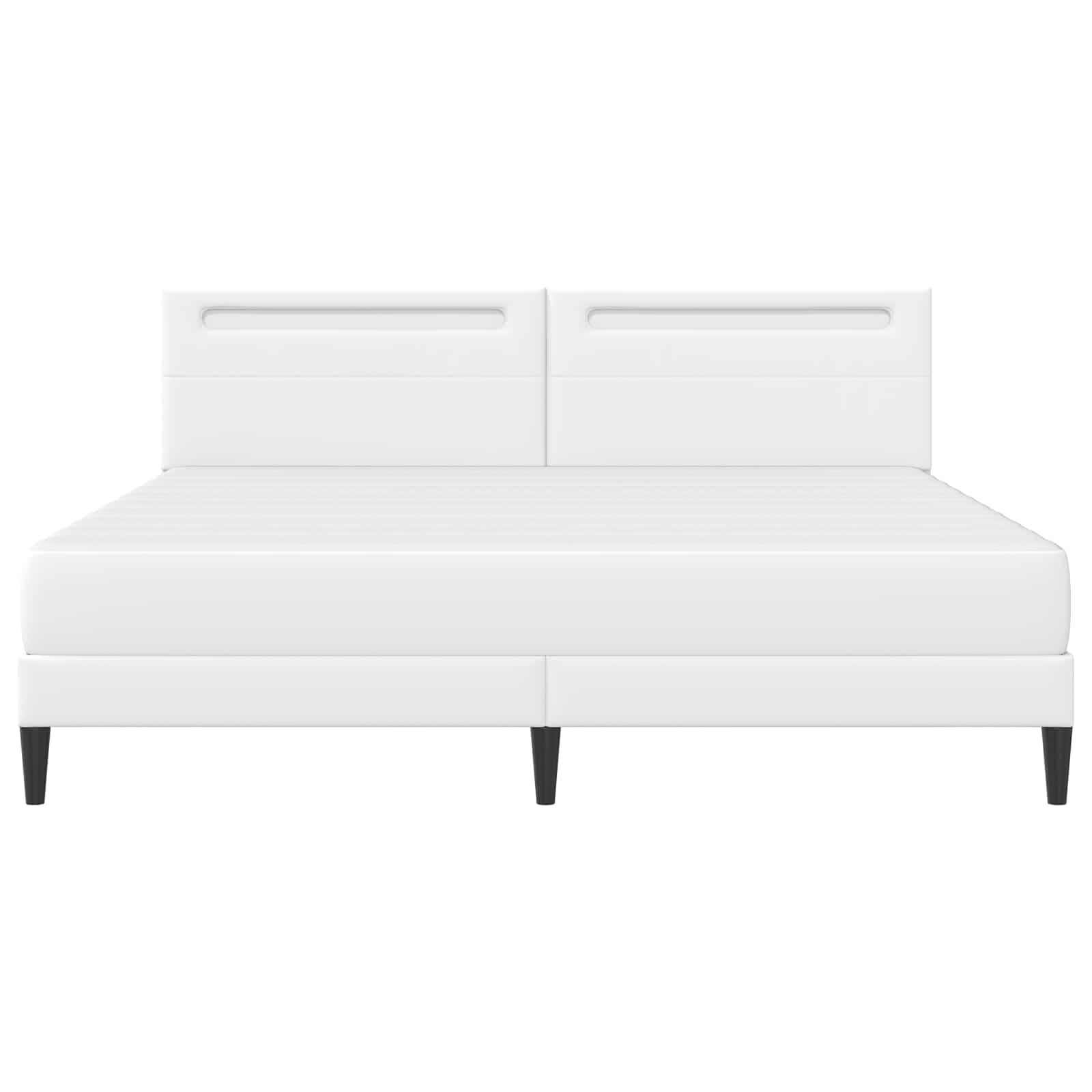 Krevetna konstrukcija Bijela 200 x 200 cm Umjetna koža