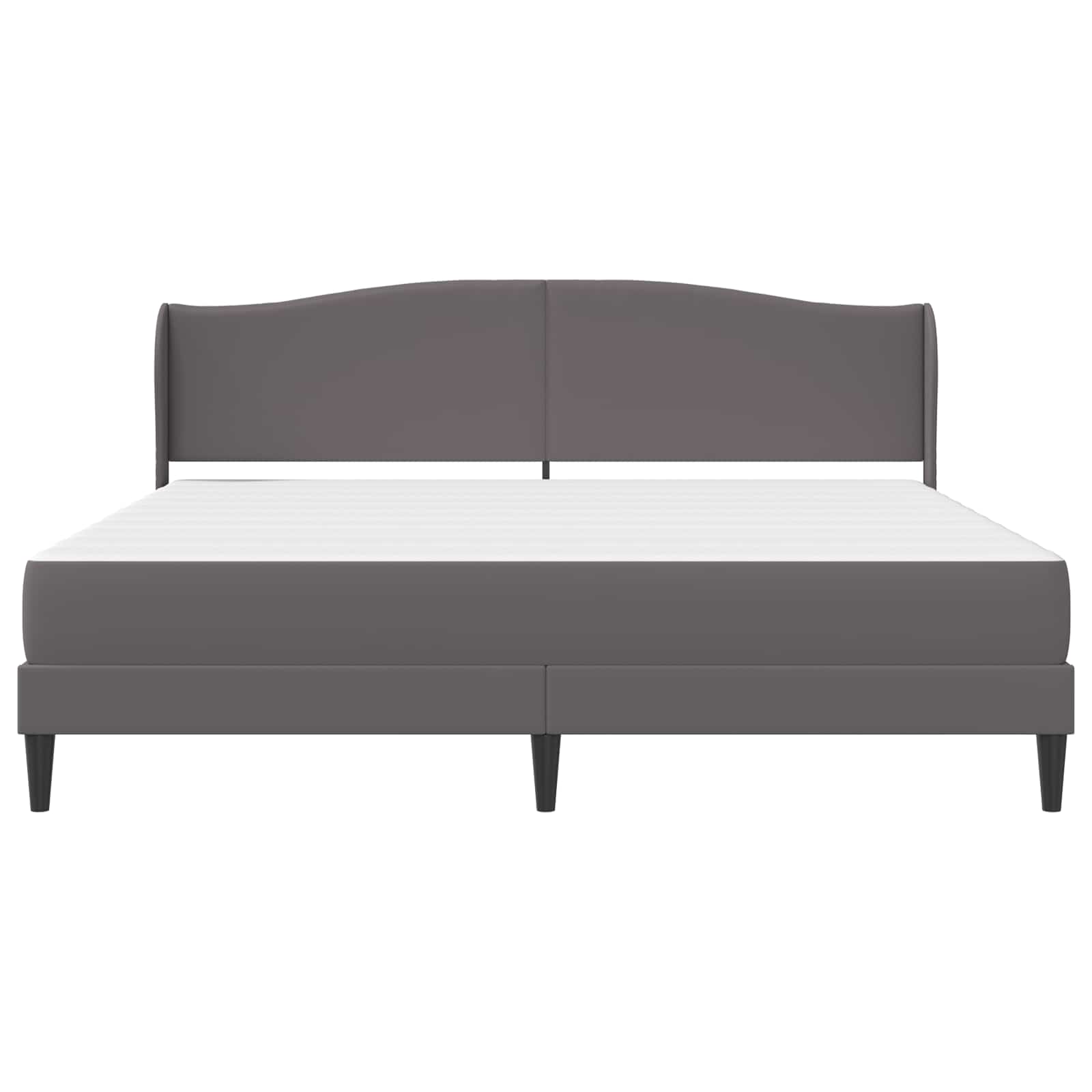 Krevetna konstrukcija Siva 200 x 200 cm Umjetna koža