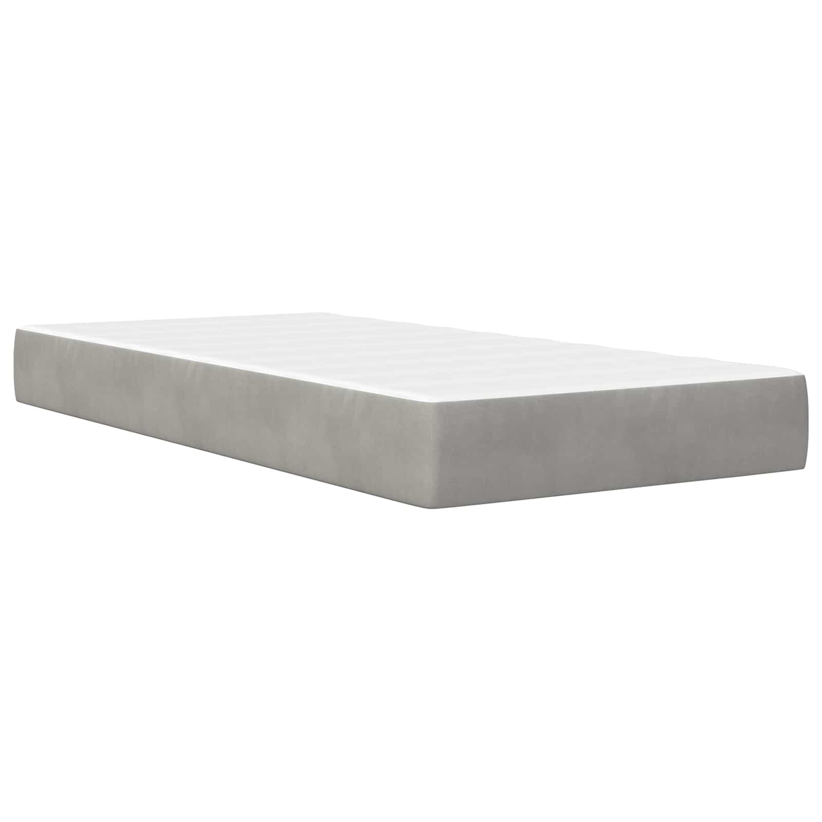 Krevetna konstrukcija 2 pcs Svjetlosiva 90 x 190 cm Baršun