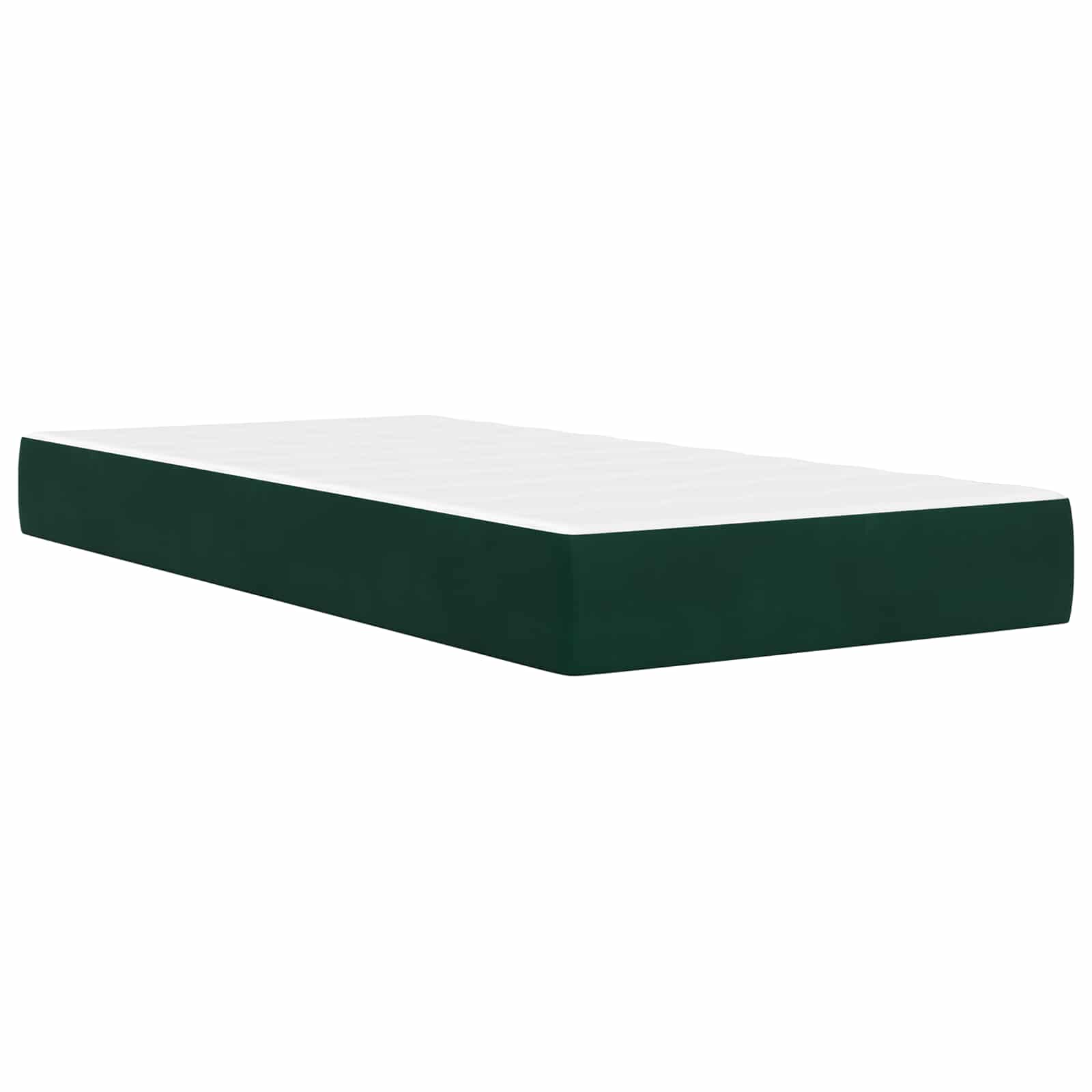 Krevetna konstrukcija 2 pcs Tamnozelena 90 x 190 cm Baršun